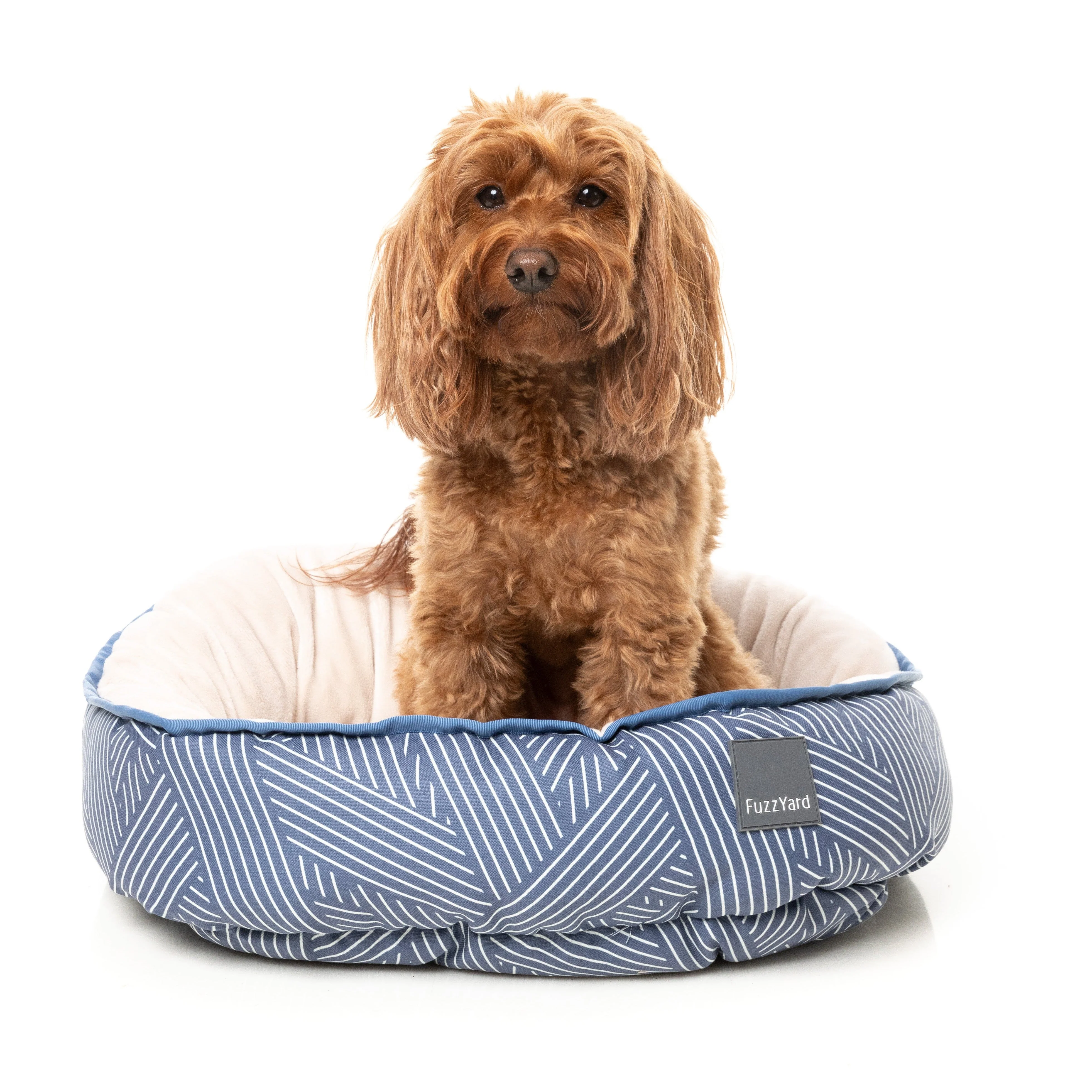 Fuzzyard Reversible Dog Bed Thornbury Aegean Blue Large - Image 2