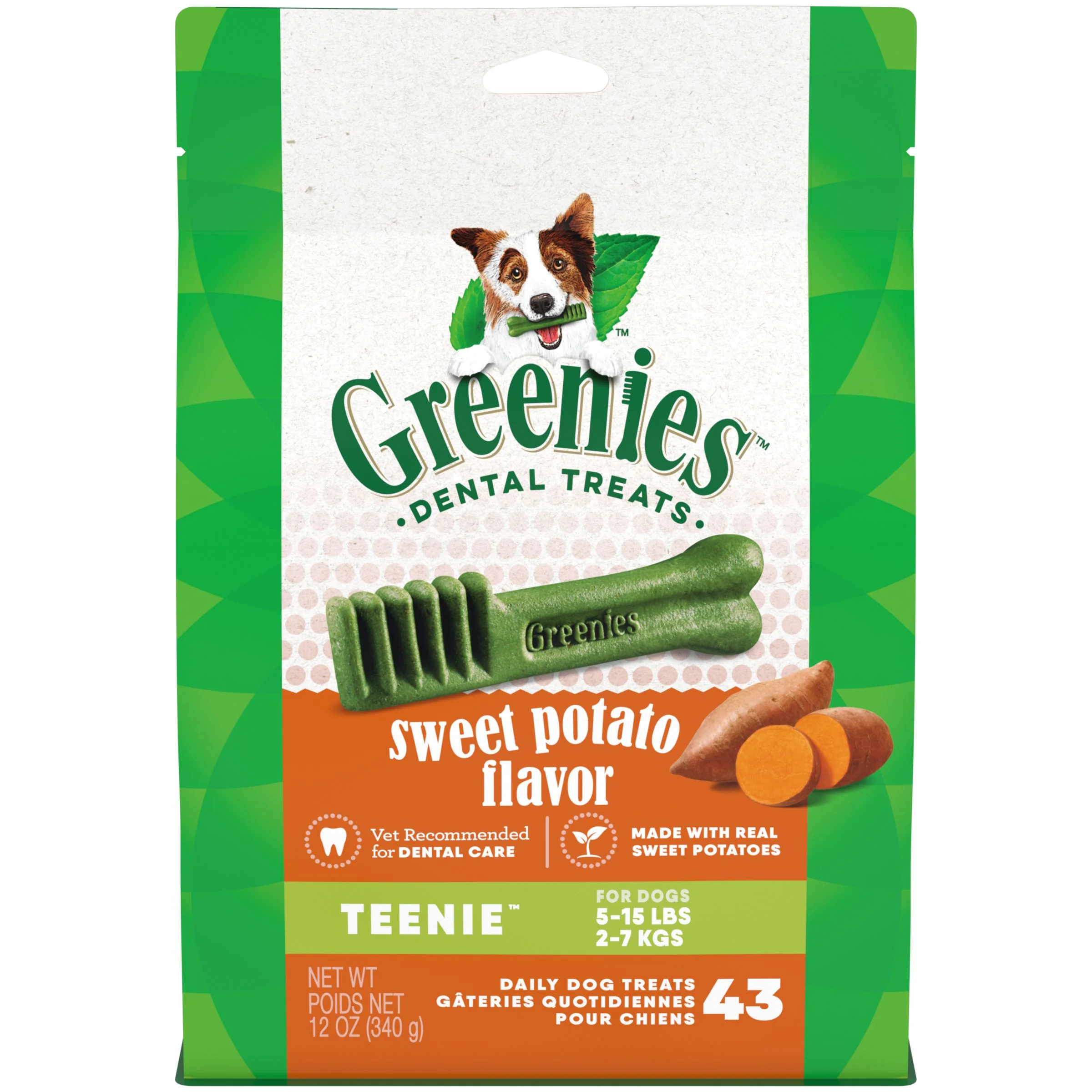 Greenies Dog Sweet Potato Dental Treats for Teenie Dogs 340g - Image 3