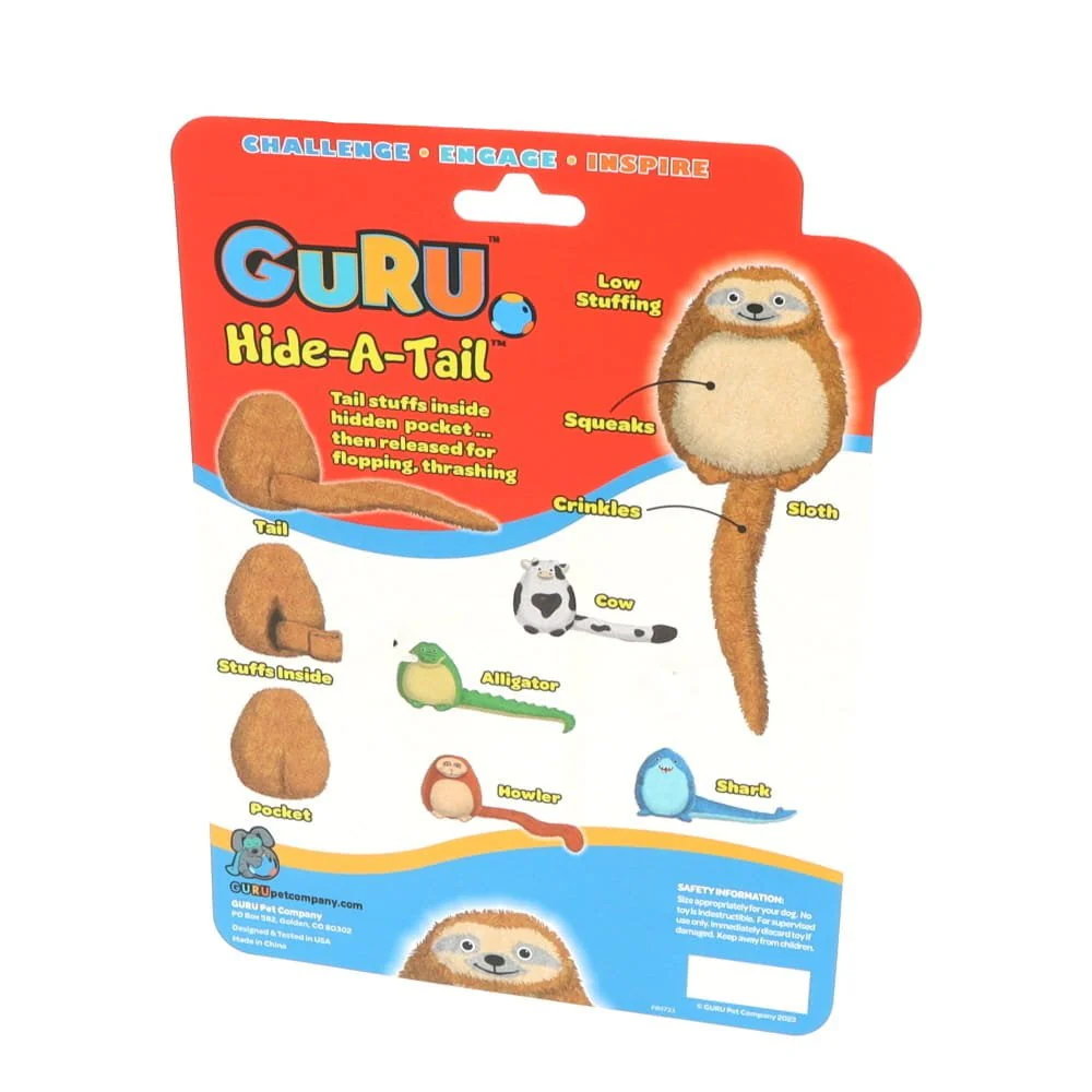 GURU Hide A Tail Cow Plush Dog Enrichment Toy Medium - Image 2