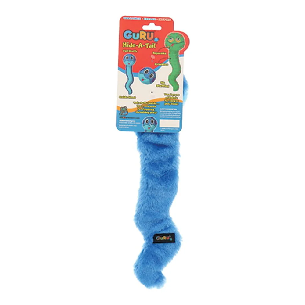 GURU Hide A Tail Snake Plush Dog Enrichment Toy Blue Medium - Image 2