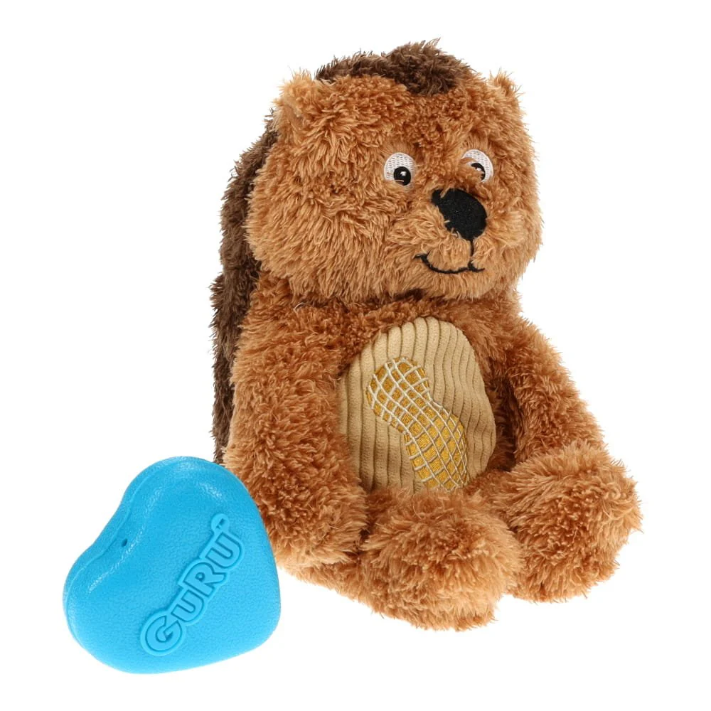 GURU Soft Scents Hedgehog Plush Peanut Scented Dog Toy Medium - Image 3