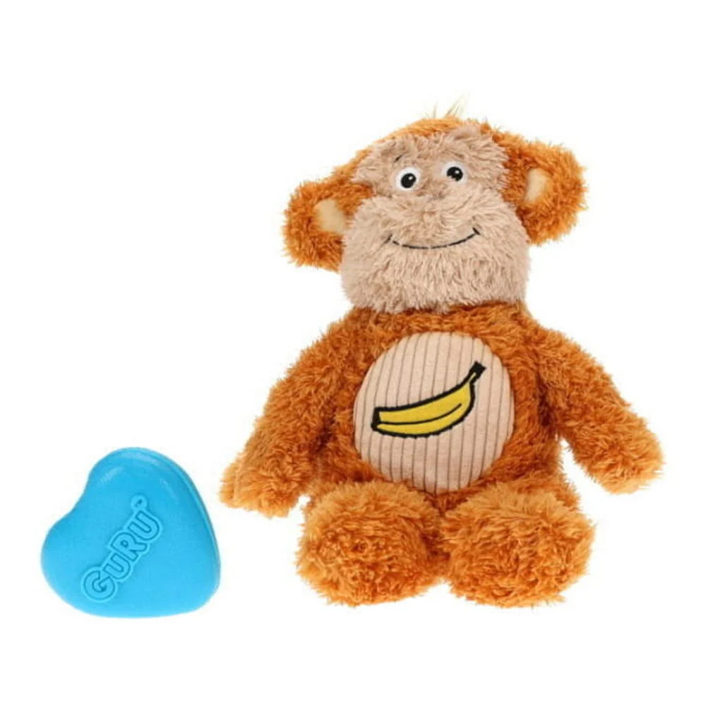 GURU Soft Scents Monkey Plush Banana Scented Dog Toy Medium - Image 2