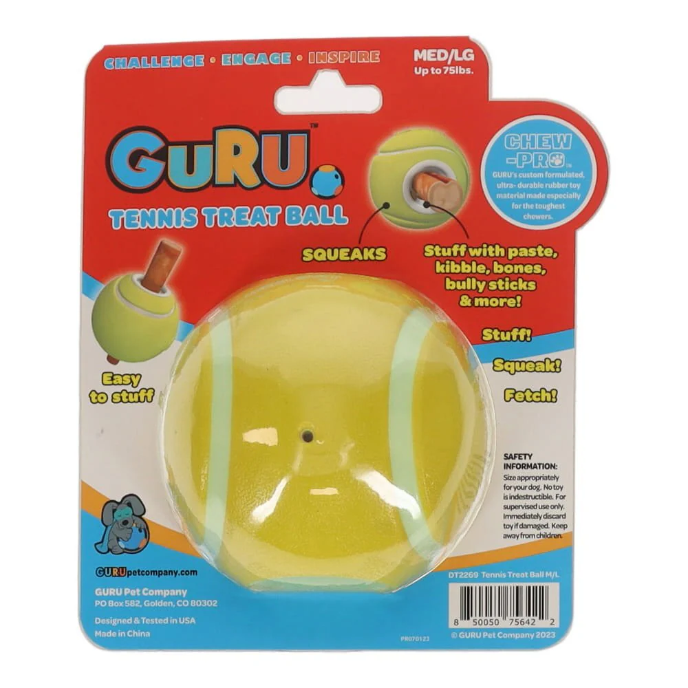 GURU Tennis Treat Ball Treat Holder Dog Enrichment Toy Medium/Large - Image 4