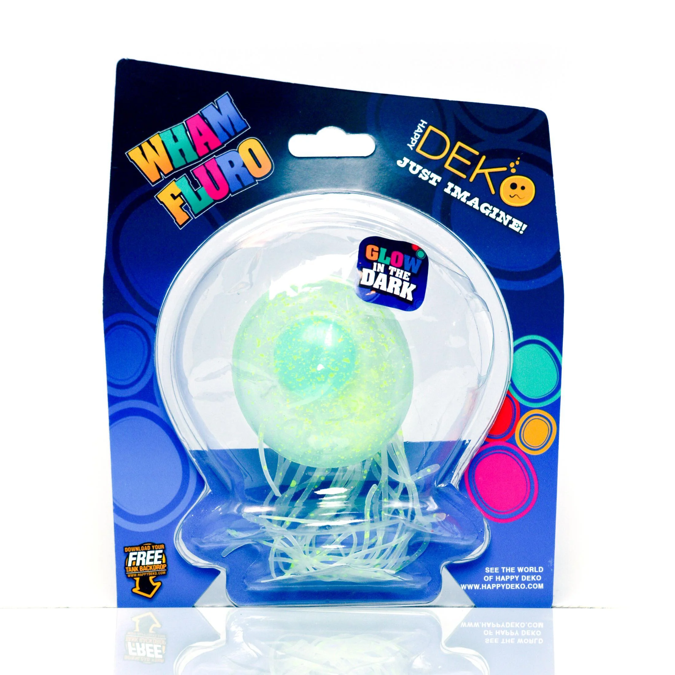 Happy Deko Wham Fluro Spotted Jellyfish Fish Tank Ornament - Image 2