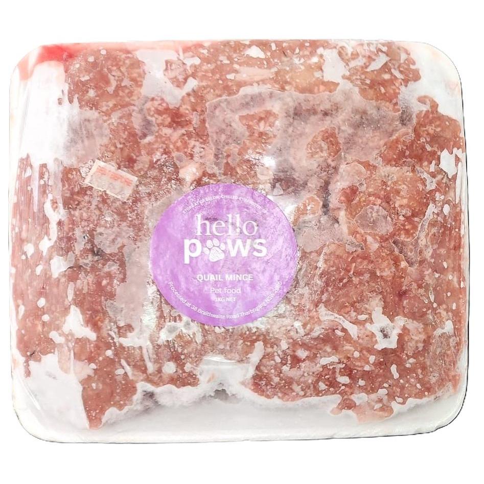 Hello Paws Frozen Quail Mince 1kg