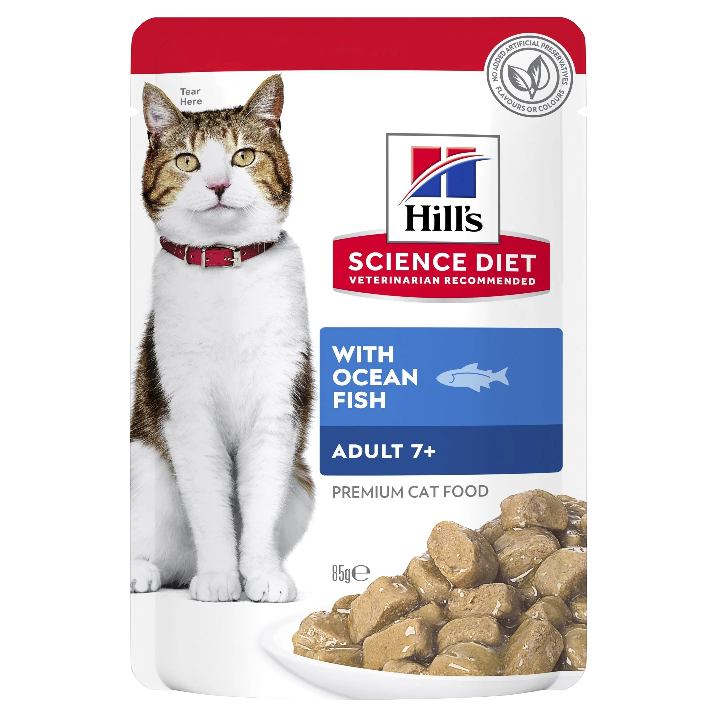 Hills Science Diet Adult 7+ Active Longevity Mature Ocean Fish Cat Food Pouches 85g x 12 - Image 2