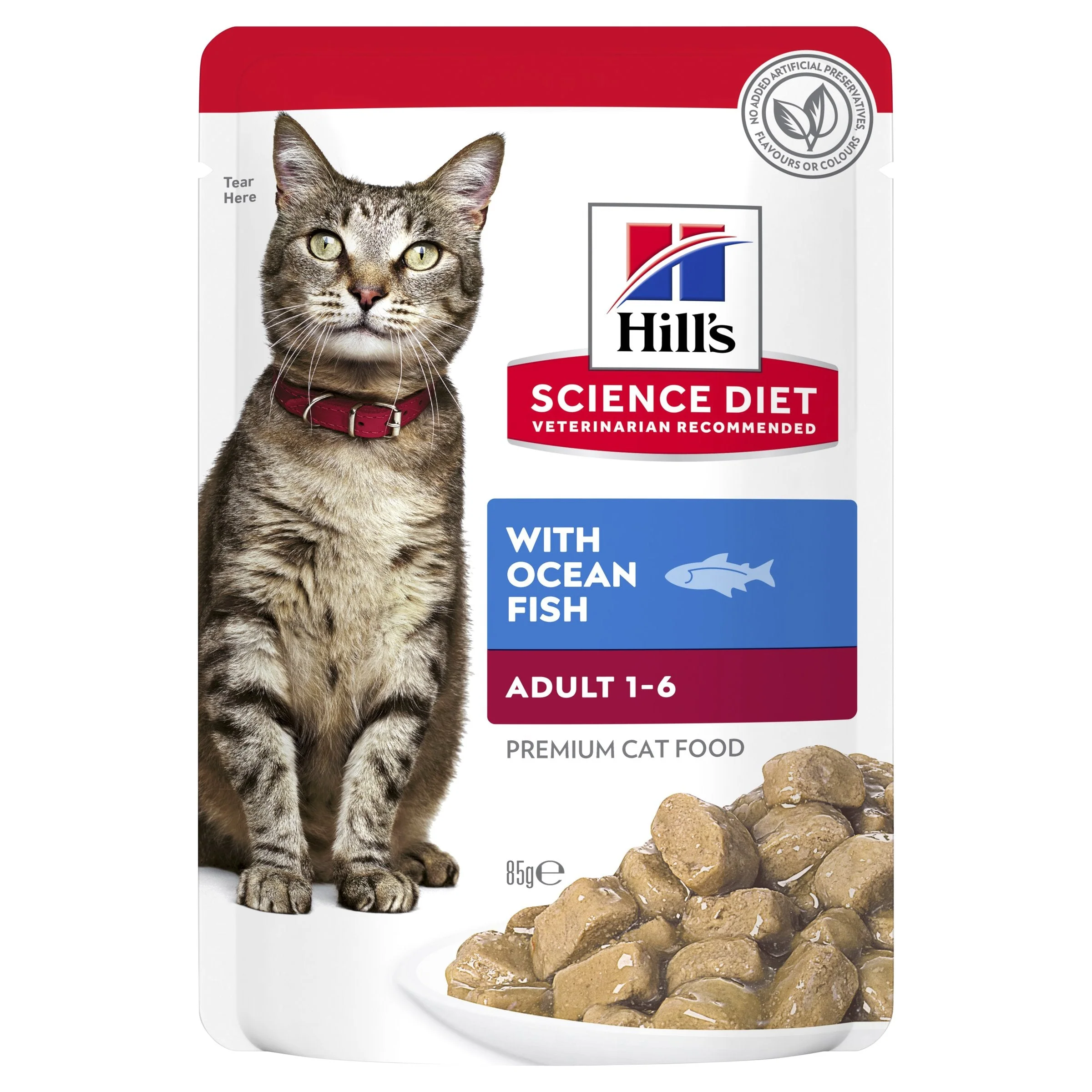 Hills Science Diet Adult Optimal Care Ocean Fish Cat Food Pouches 85g x 12 - Image 2
