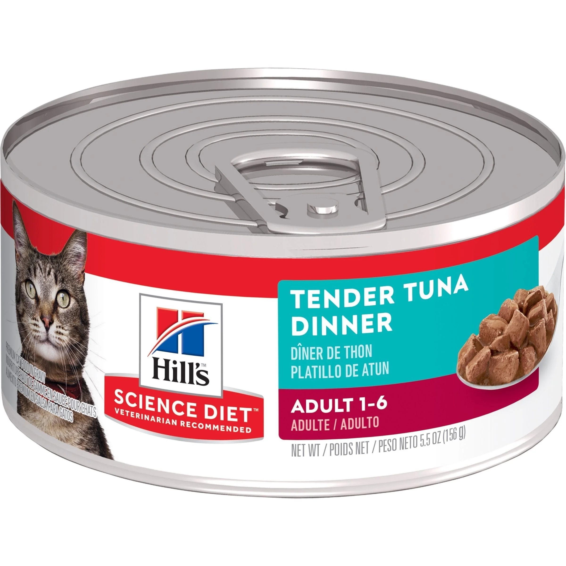Hills Science Diet Adult Tender Dinners Tuna Canned Cat Food 156g x 24 - Image 2