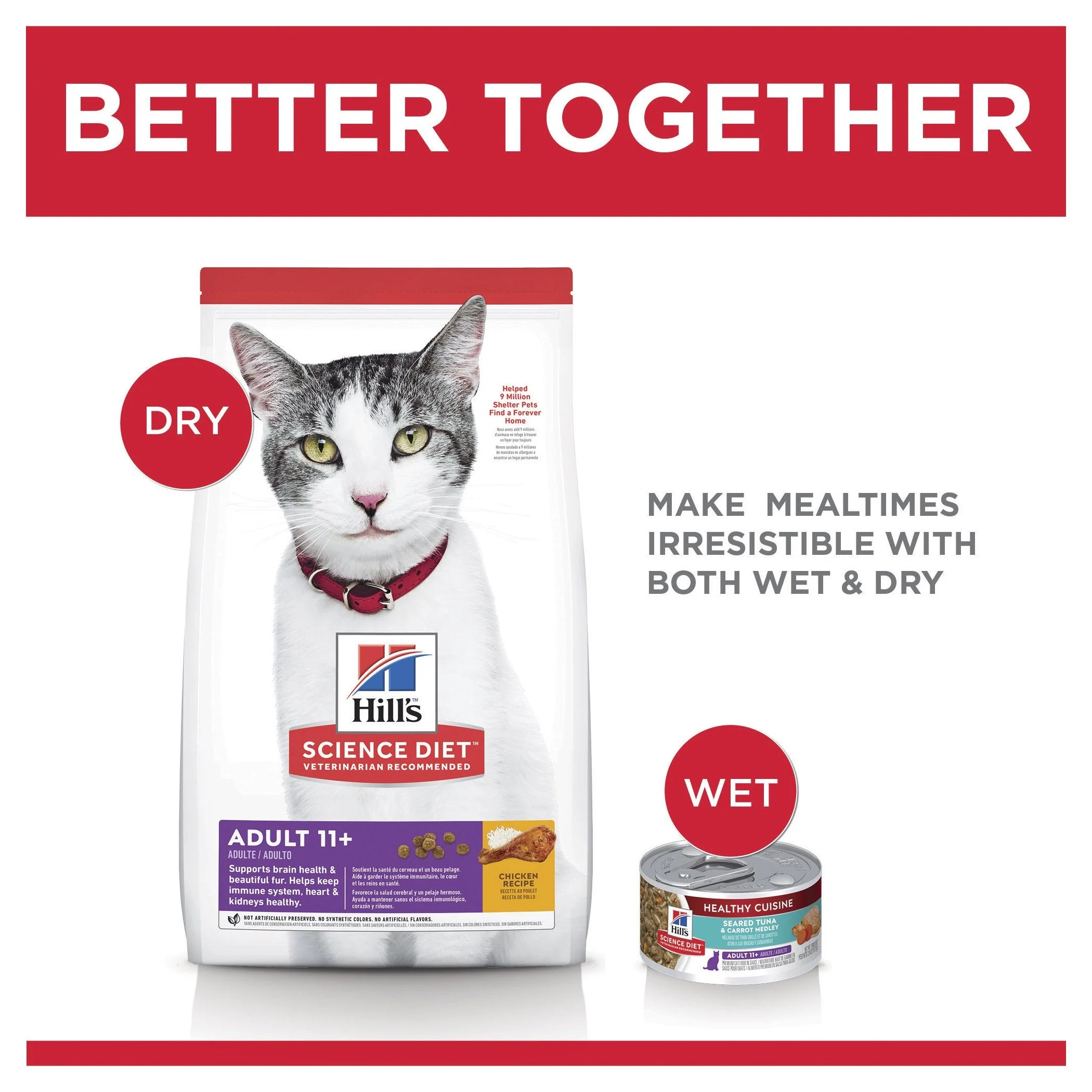 Hills Science Diet Senior Adult 11+ Dry Cat Food 3.17kg - Image 6
