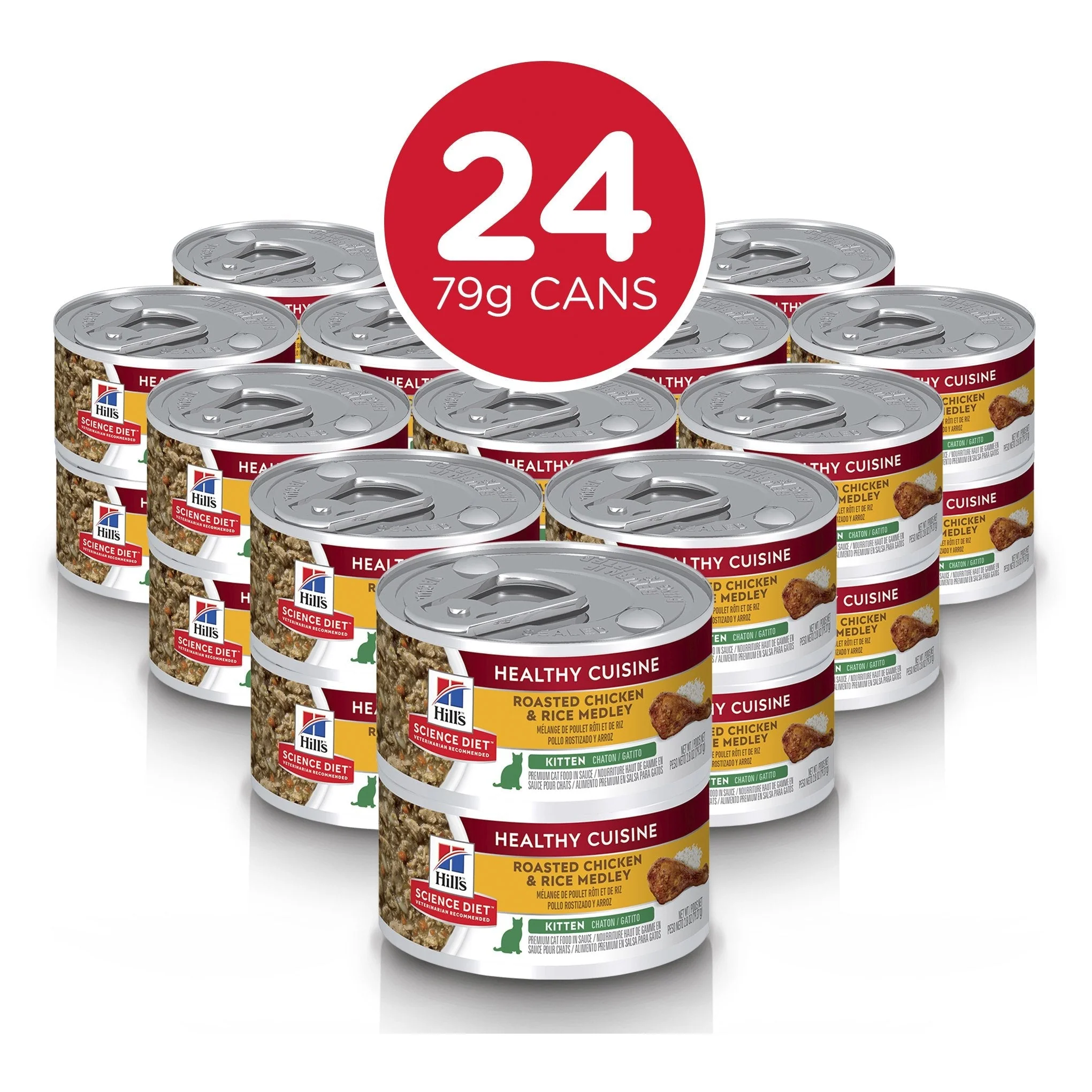 Hills Science Diet Adult Healthy Cuisine Chicken and Rice Medley Canned Cat Food 79g x 24 - Image 10