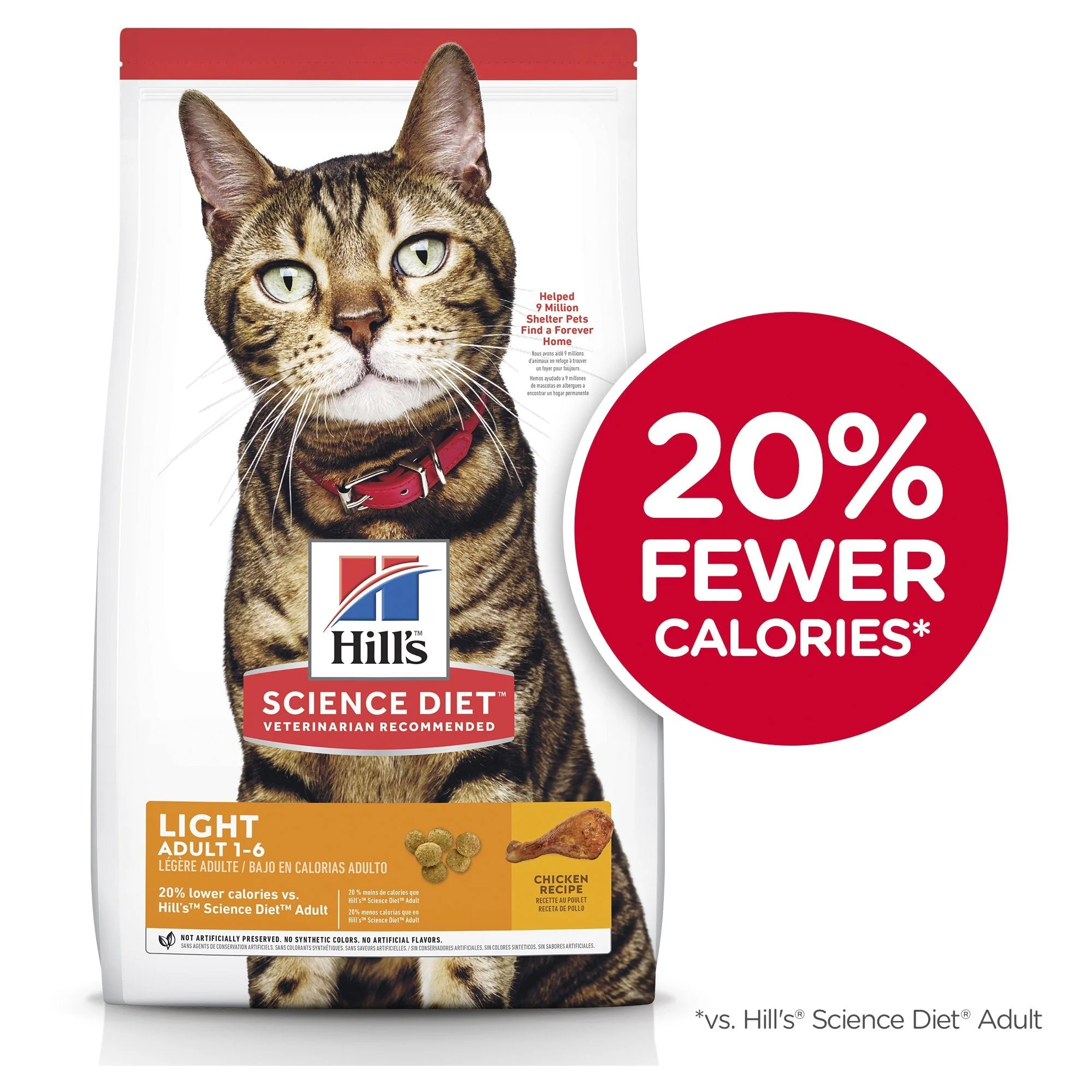 Hills Science Diet Light Adult Dry Cat Food 2kg - Image 9
