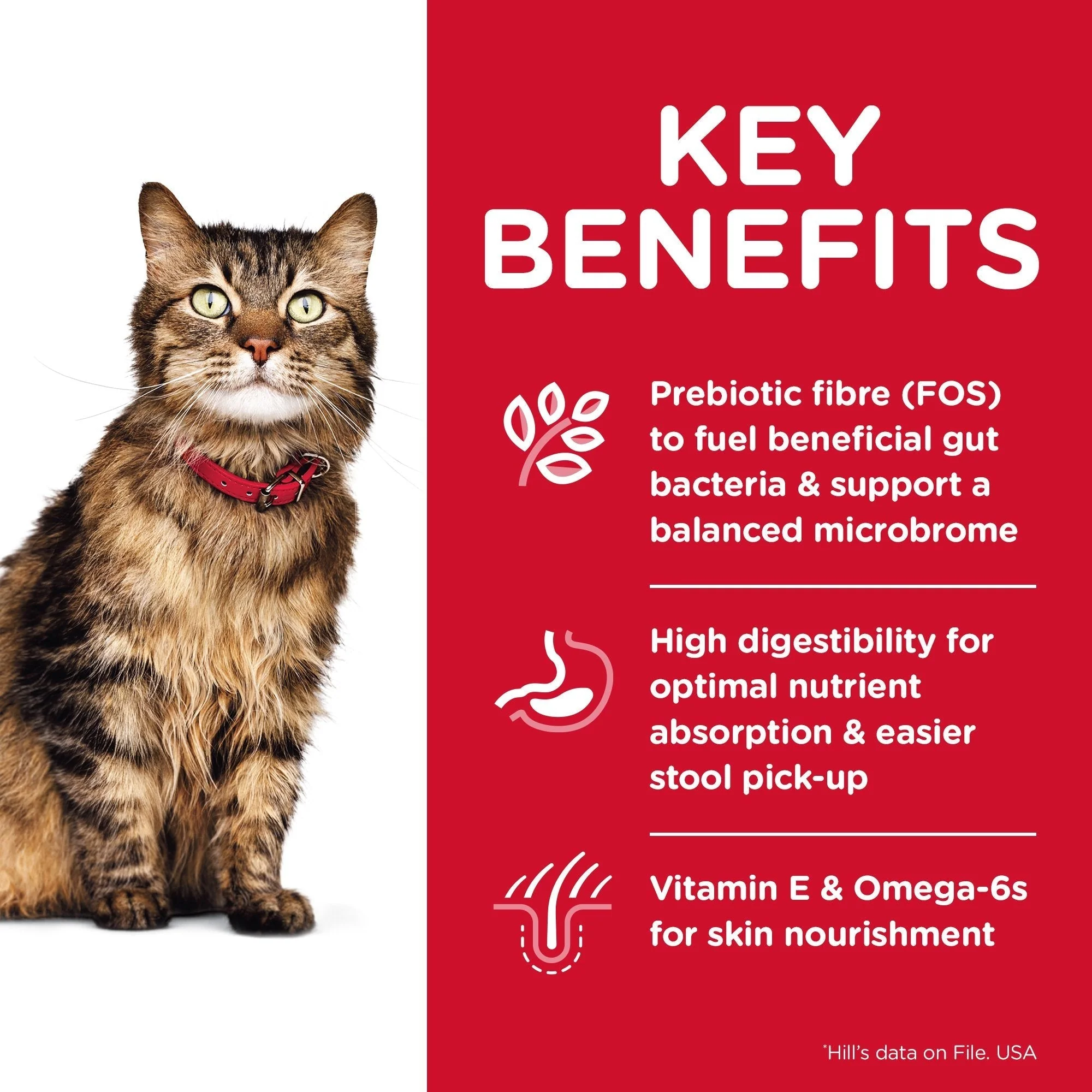 Hills Science Diet Sensitive Stomach and Skin Adult Dry Cat Food 1.58kg - Image 3