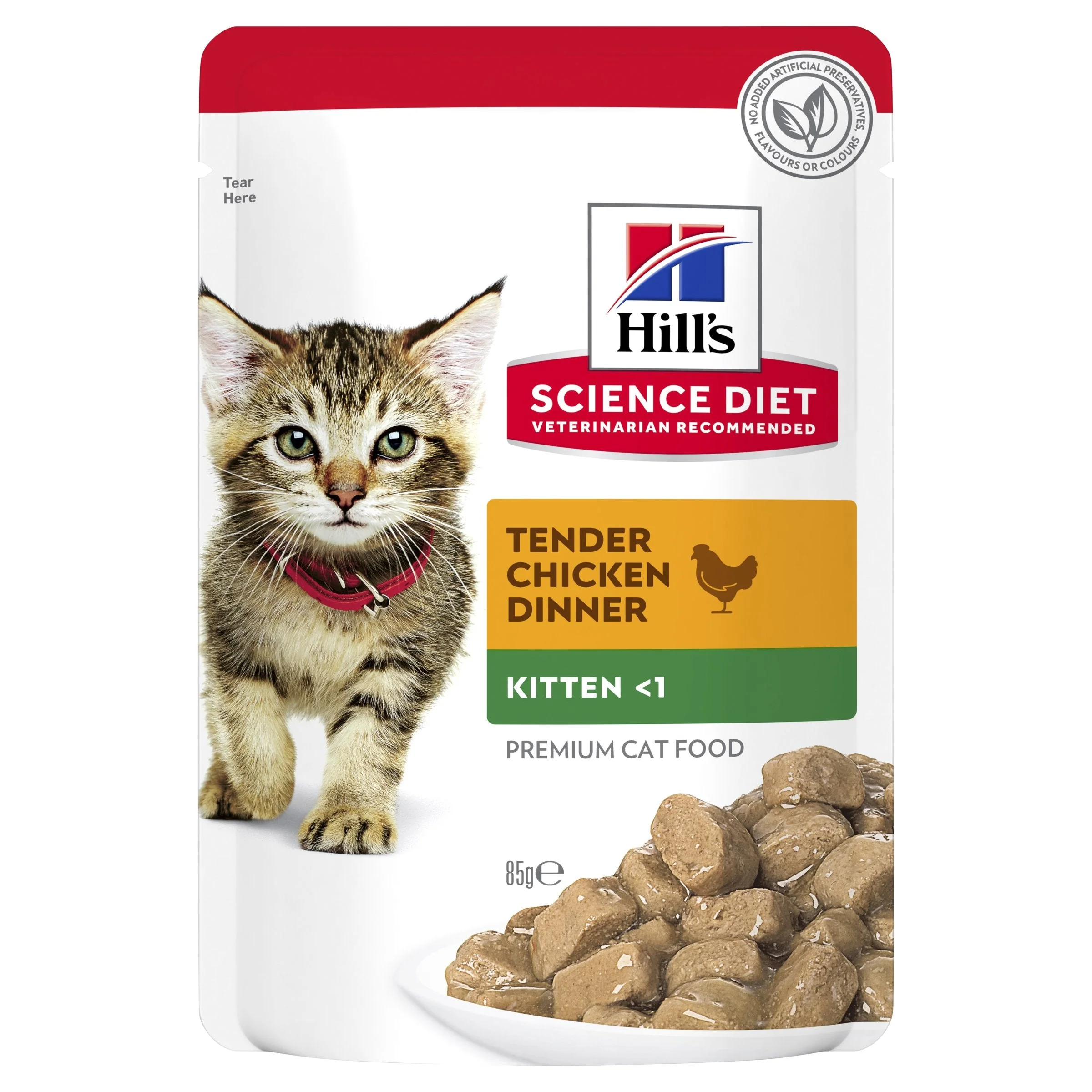 Hills Science Diet Kitten Healthy Development Chicken Cat Food Pouches 85g x 12 - Image 2
