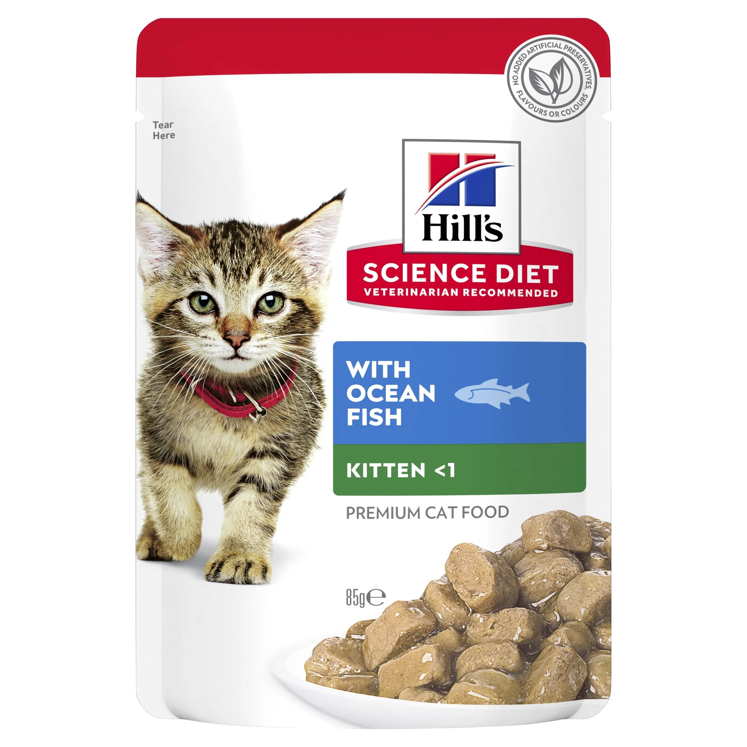 Hills Science Diet Kitten Healthy Development Ocean Fish Cat Food Pouches 85g x 12 - Image 2