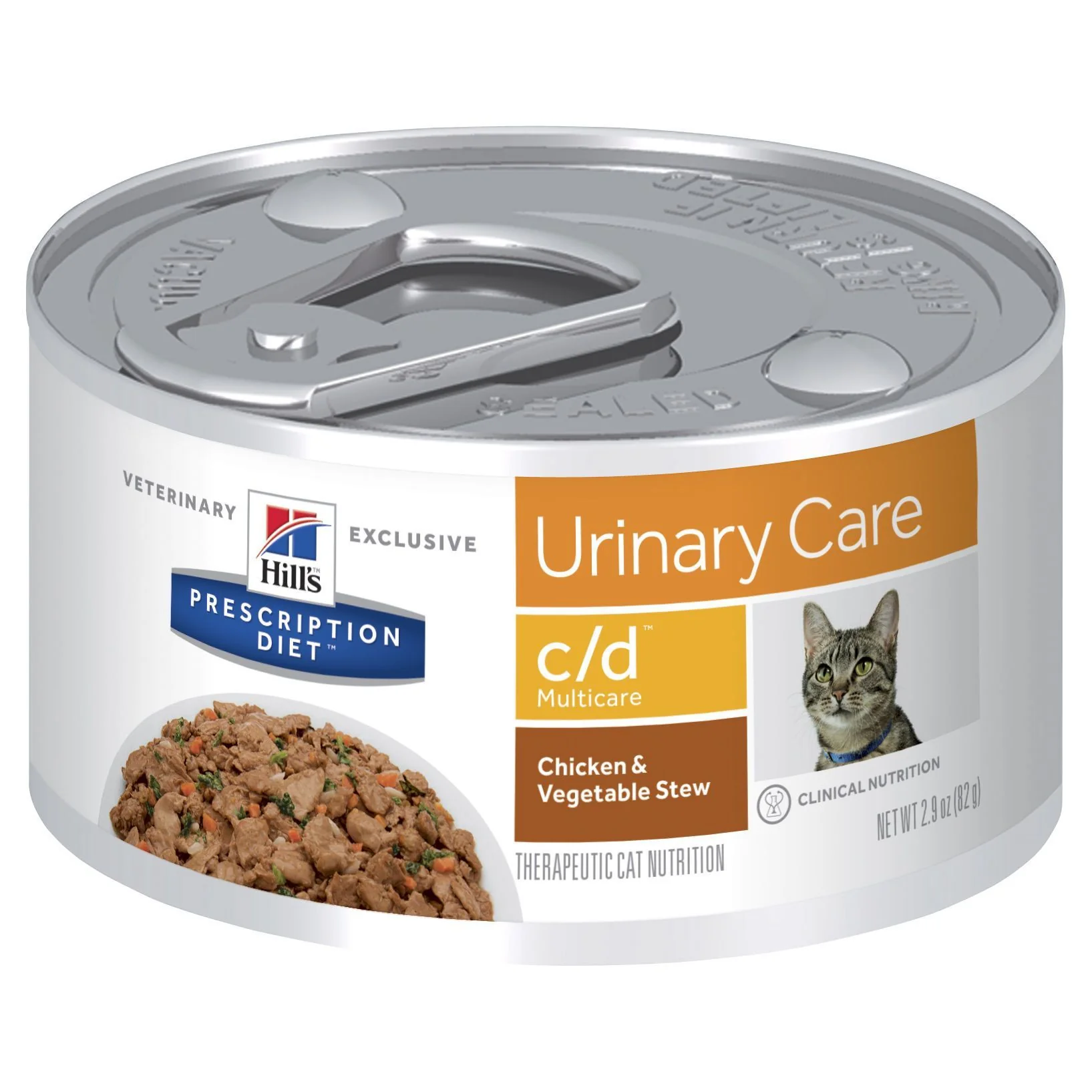 Hills Prescription Diet Cat c/d Multicare Urinary Care Chicken and Vegetable Stew Wet Food 82g x 24 - Image 2