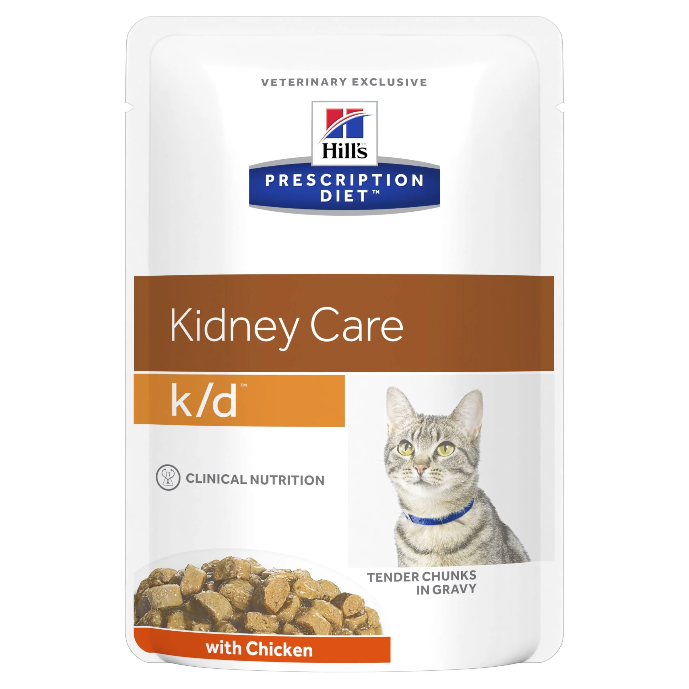 Hills Prescription Diet Cat k/d Kidney Care Chicken Wet Food Pouches 85g x 12 - Image 2