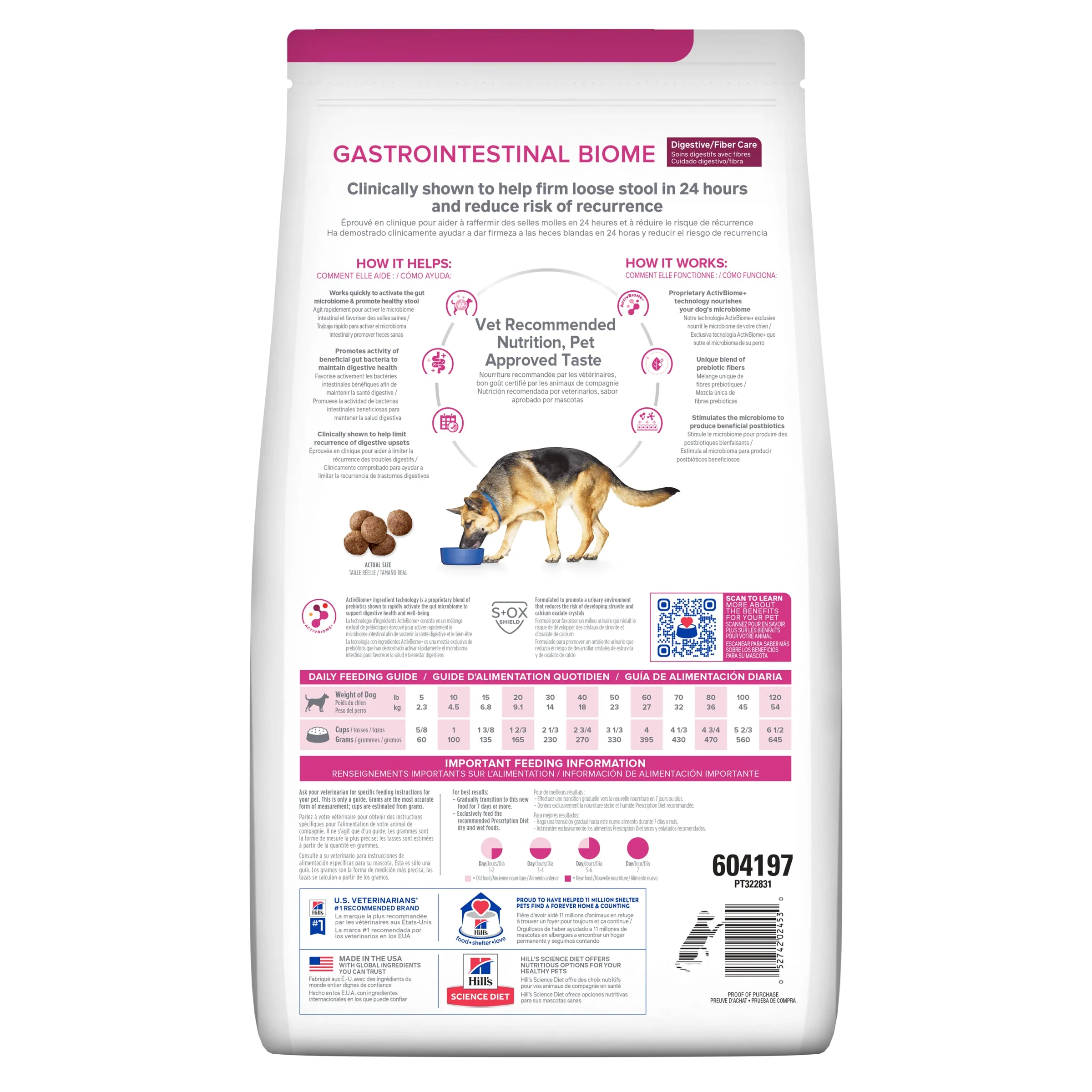 Hills Prescription Diet Dog Gastrointestinal Biome Digestive/Fibre Care Dry Food 3.6kg - Image 2