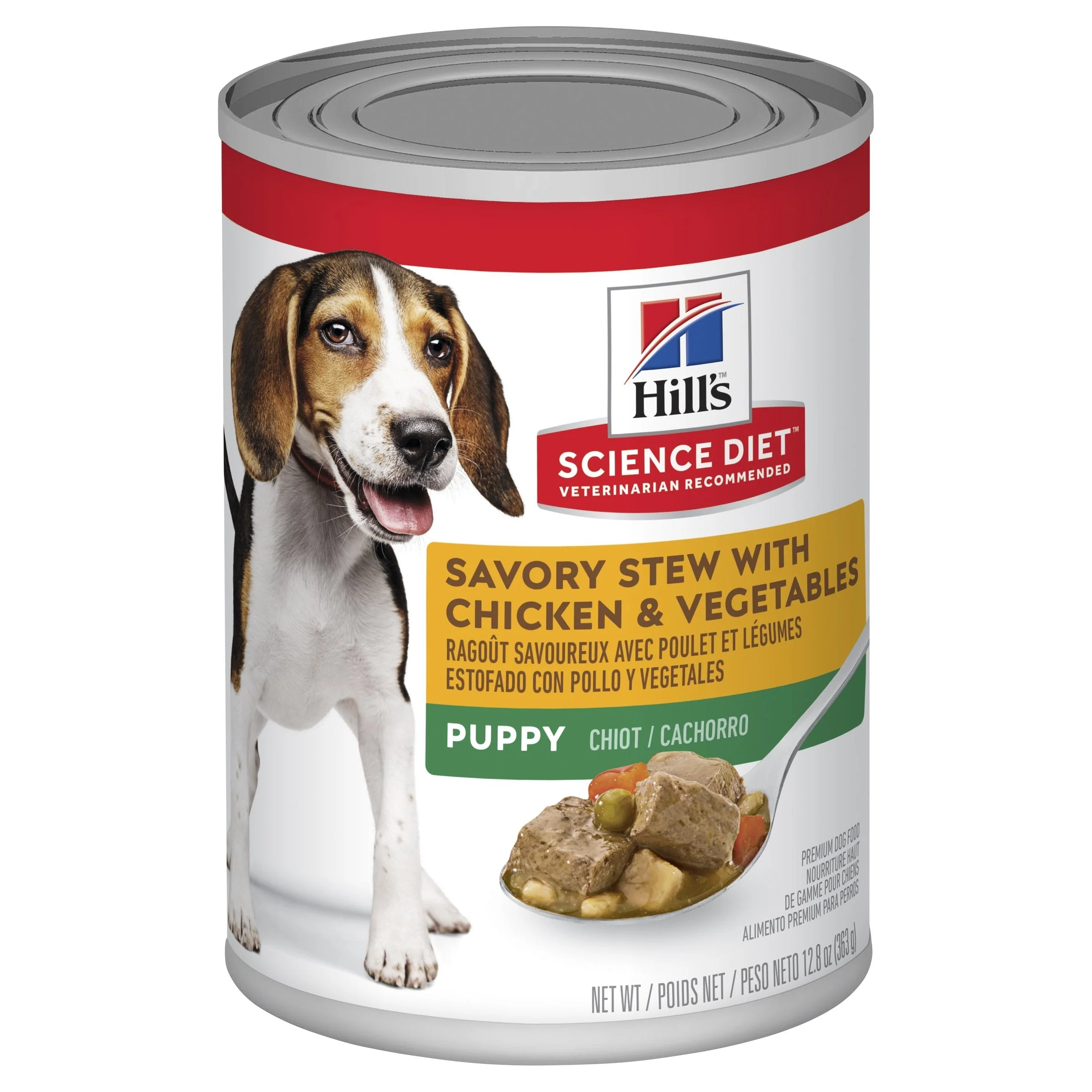 Hills Science Diet Puppy Savoury Stew Chicken and Vegetables Canned Dog Food 370g x 12 - Image 2