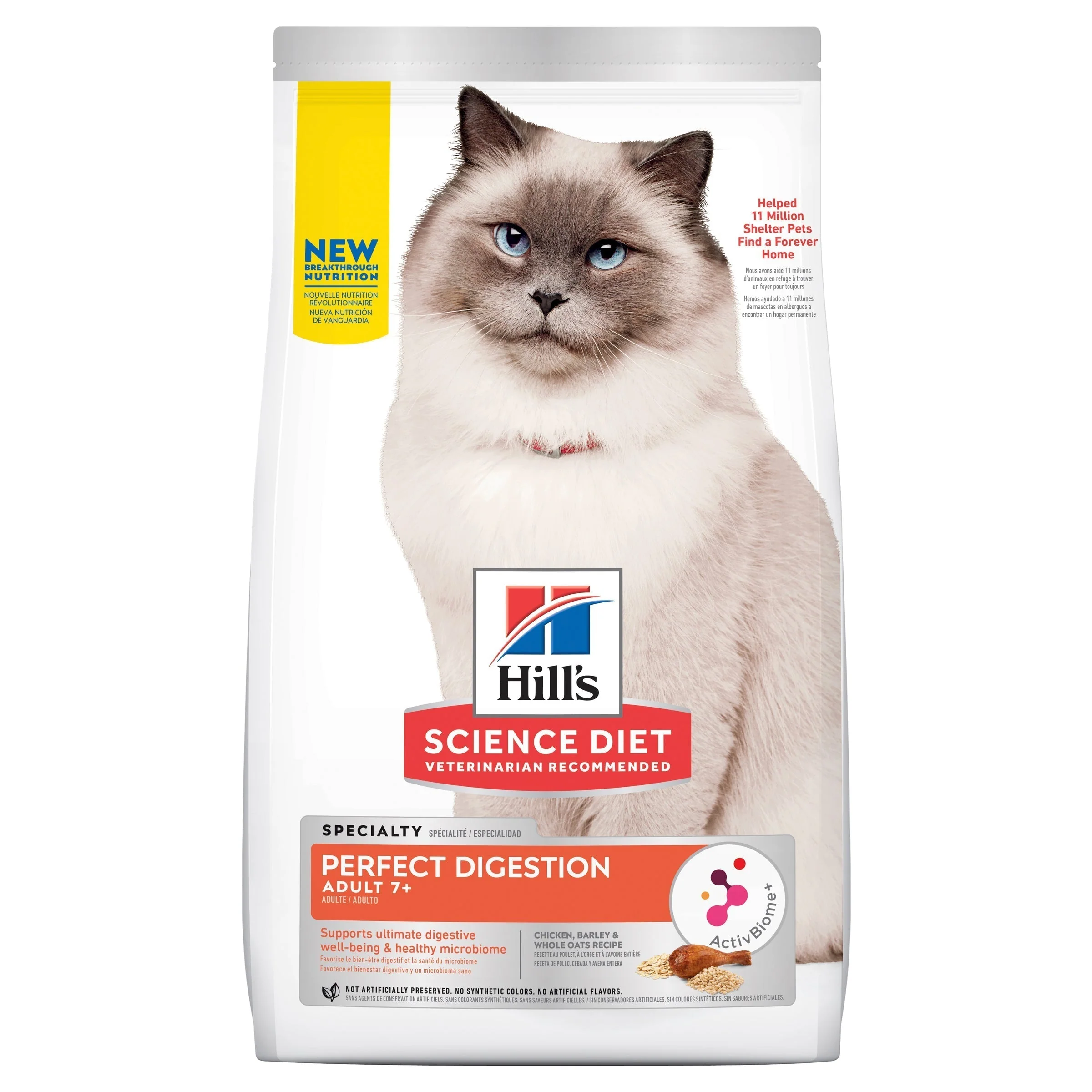 Hills Science Diet Perfect Digestion 7+ Dry Cat Food 2.72kg