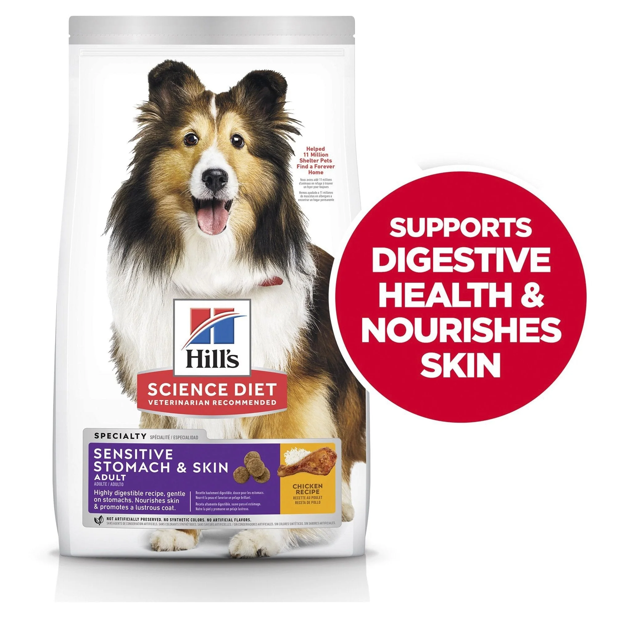 Hills Science Diet Sensitive Stomach and Skin Adult Dry Dog Food 1.81kg - Image 10