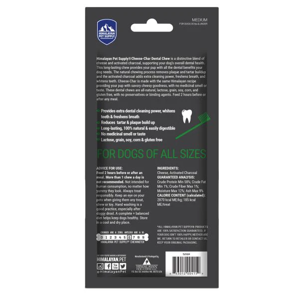 Himalayan Pet Supply Yaky Cheese Chew Charcoal Dog Treat Medium - Image 3