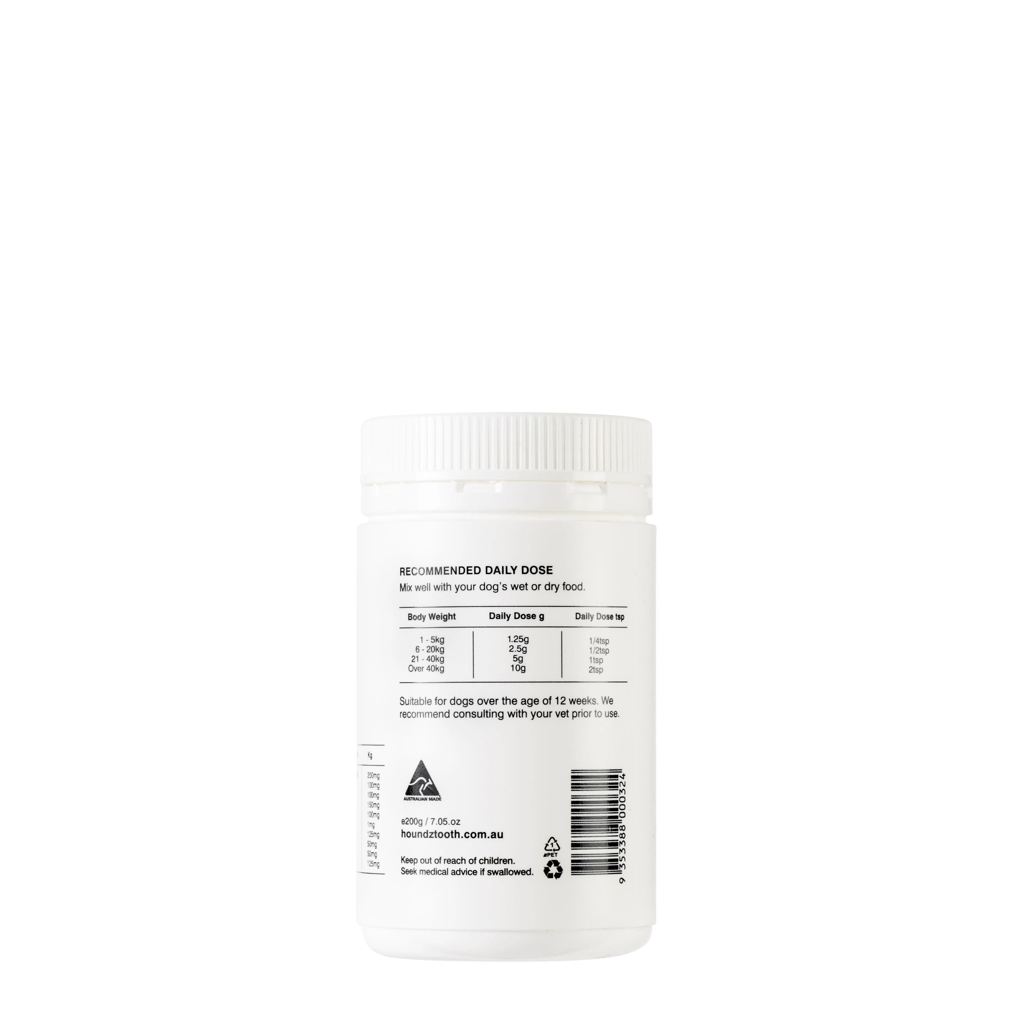 Houndztooth Hemp Mobility Aid Health Supplement 200g - Image 3