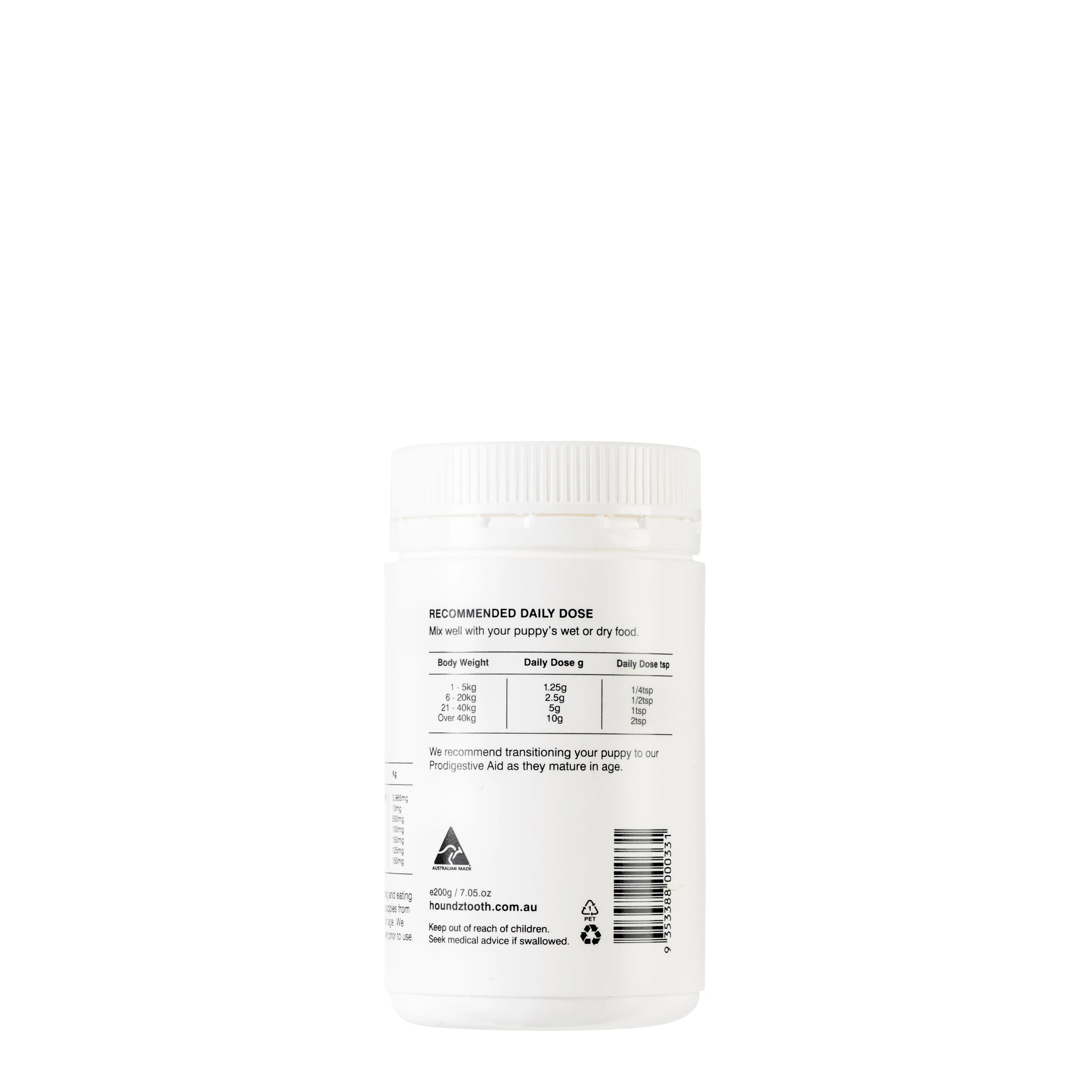Houndztooth Puppy Probiotic Health Supplement 200g - Image 3