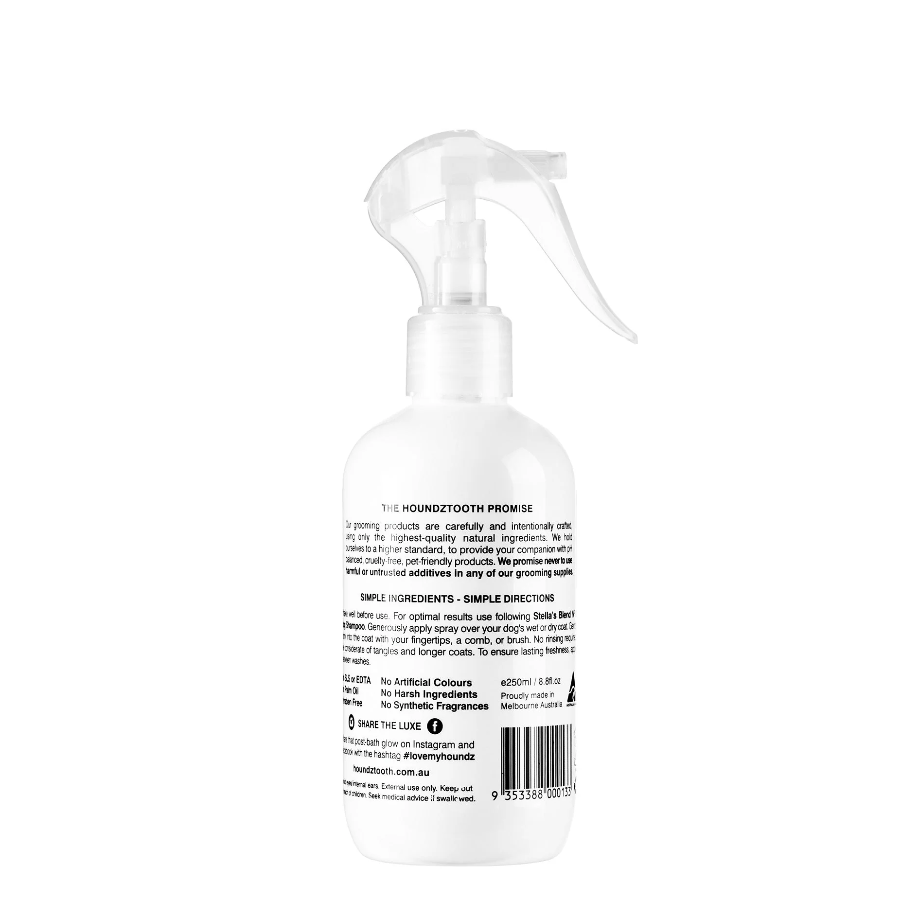 Houndztooth Stellas Blend No.2 Goat Milk Conditioning and Deodoriser Spray 250ml - Image 2