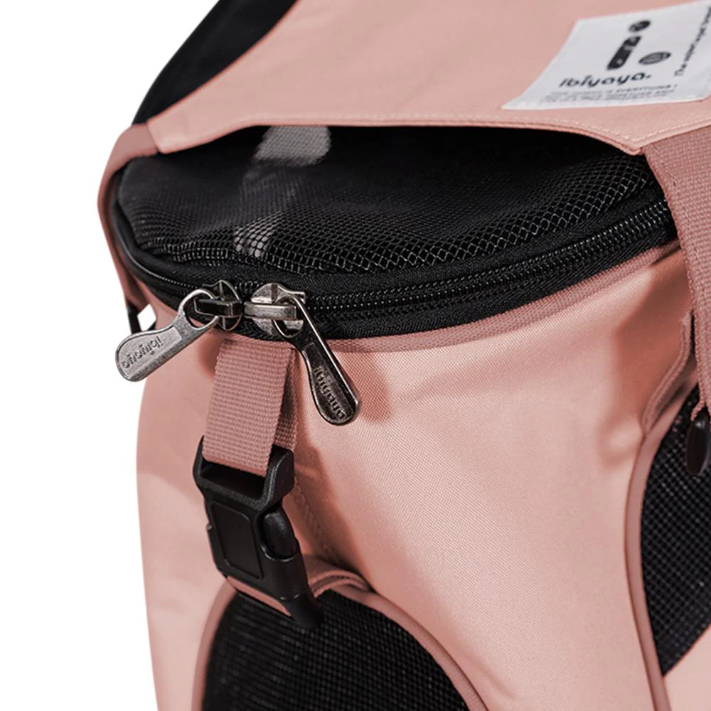 Ibiyaya Ultralight Pro Coral Pink Backpack Pet Carrier - Image 7