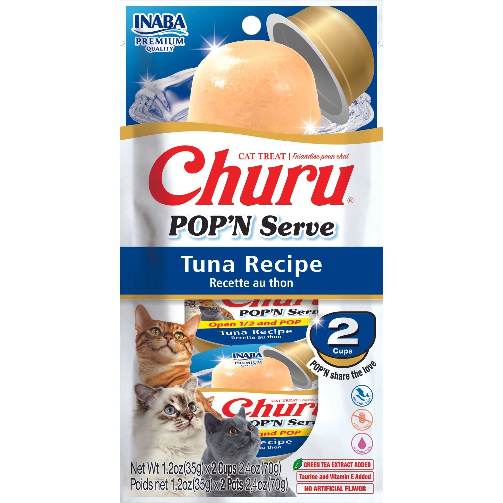 Inaba Churu Pop N Serve Tuna Jelly Treat for Cats 2 Pack x4 - Image 3