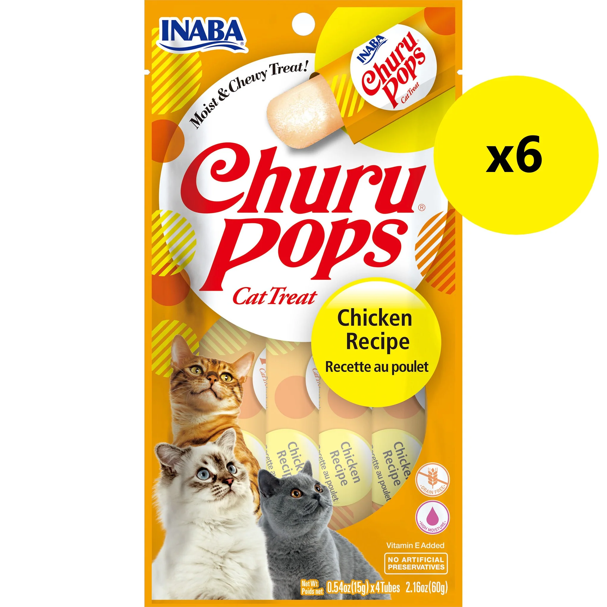 Inaba Churu Pops Chicken Cat Treats 60g x 6