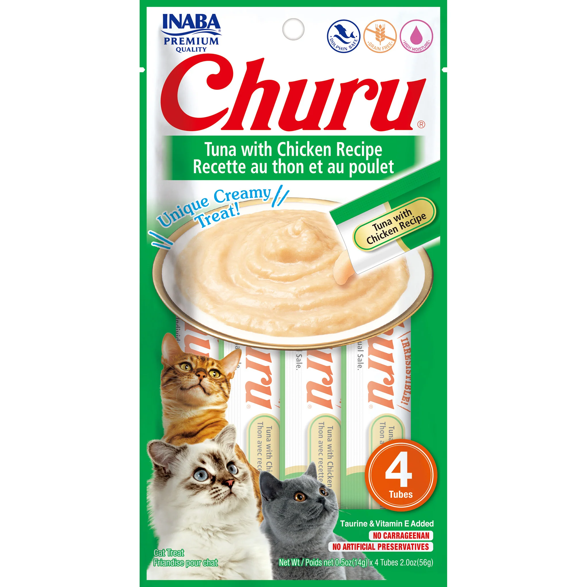 Inaba Churu Puree Tuna with Chicken Cat Treats 56g x 6 - Image 3