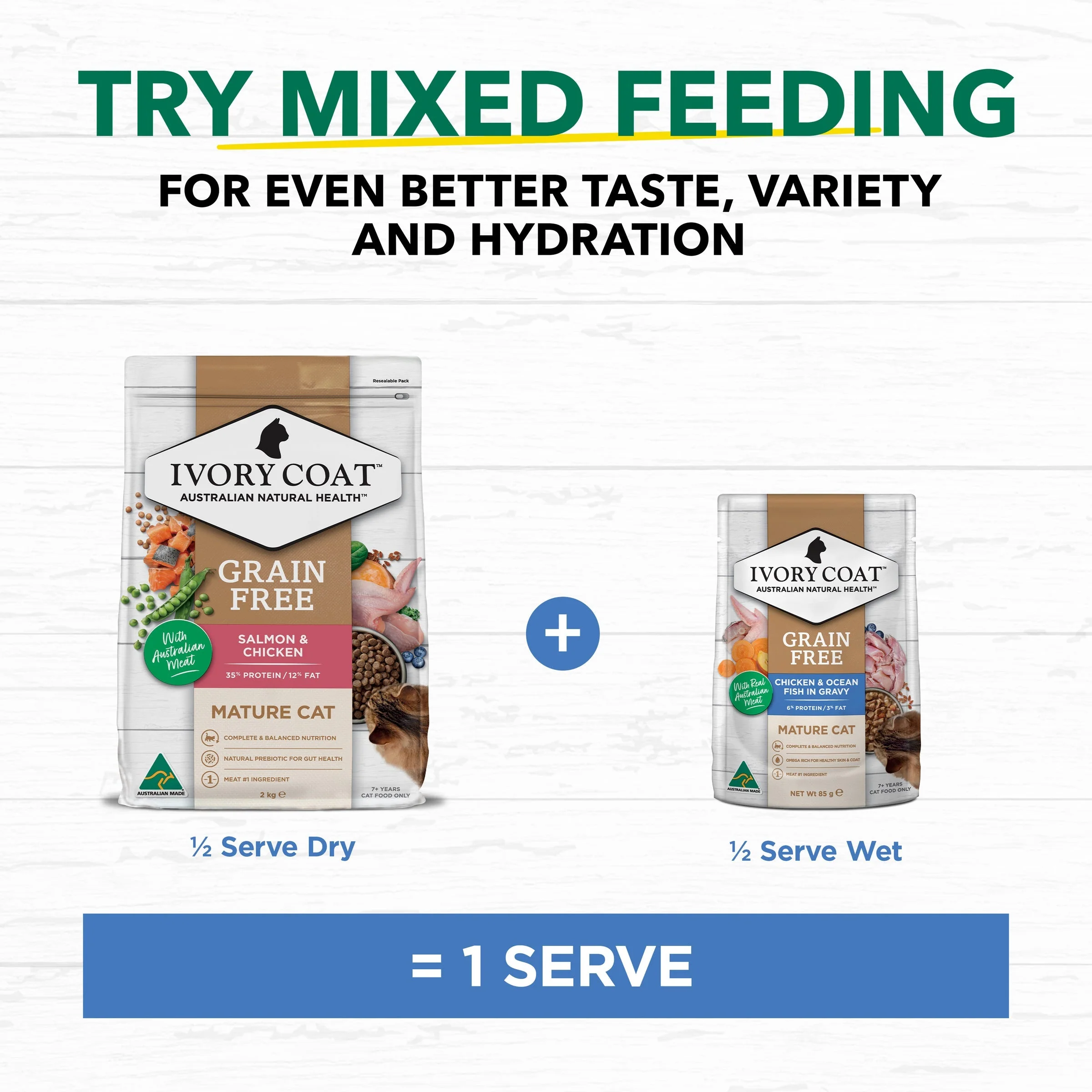 Ivory Coat Grain Free Chicken and Ocean Fish in Gravy Mature Cat Wet Food 85g - Image 6