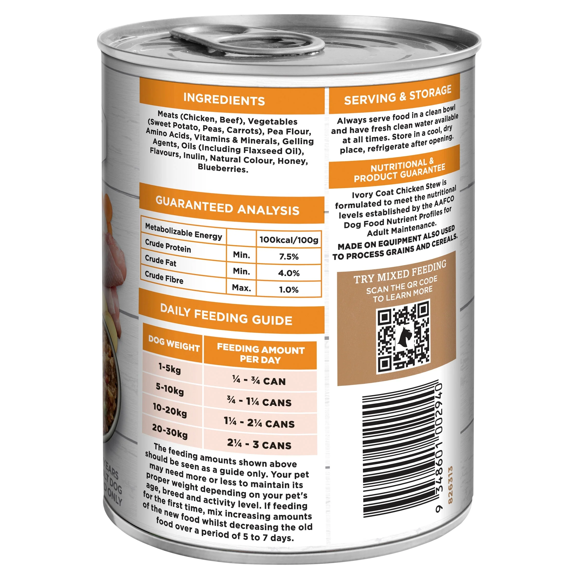 Ivory Coat Grain Free Chicken Stew Adult Dog Wet Food 400g - Image 3