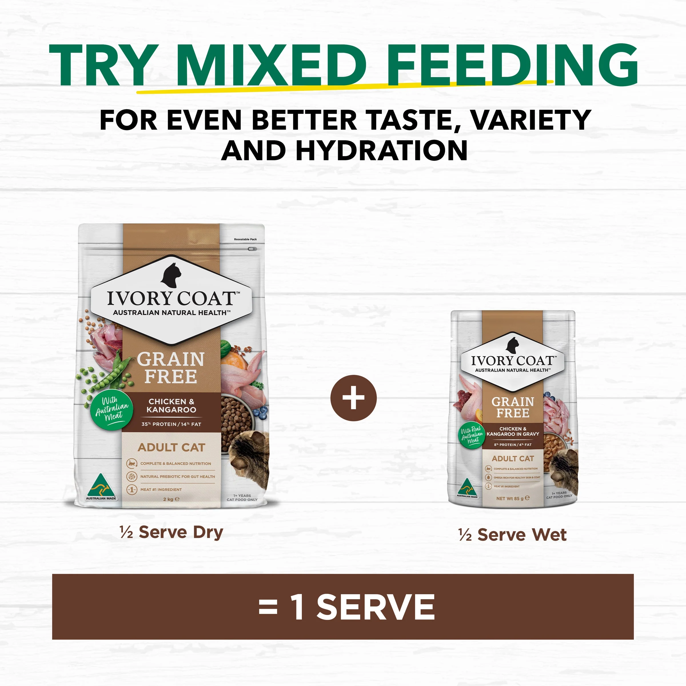 Ivory Coat Grain Free Chicken and Kangaroo Adult Cat Dry Food 2kg - Image 6