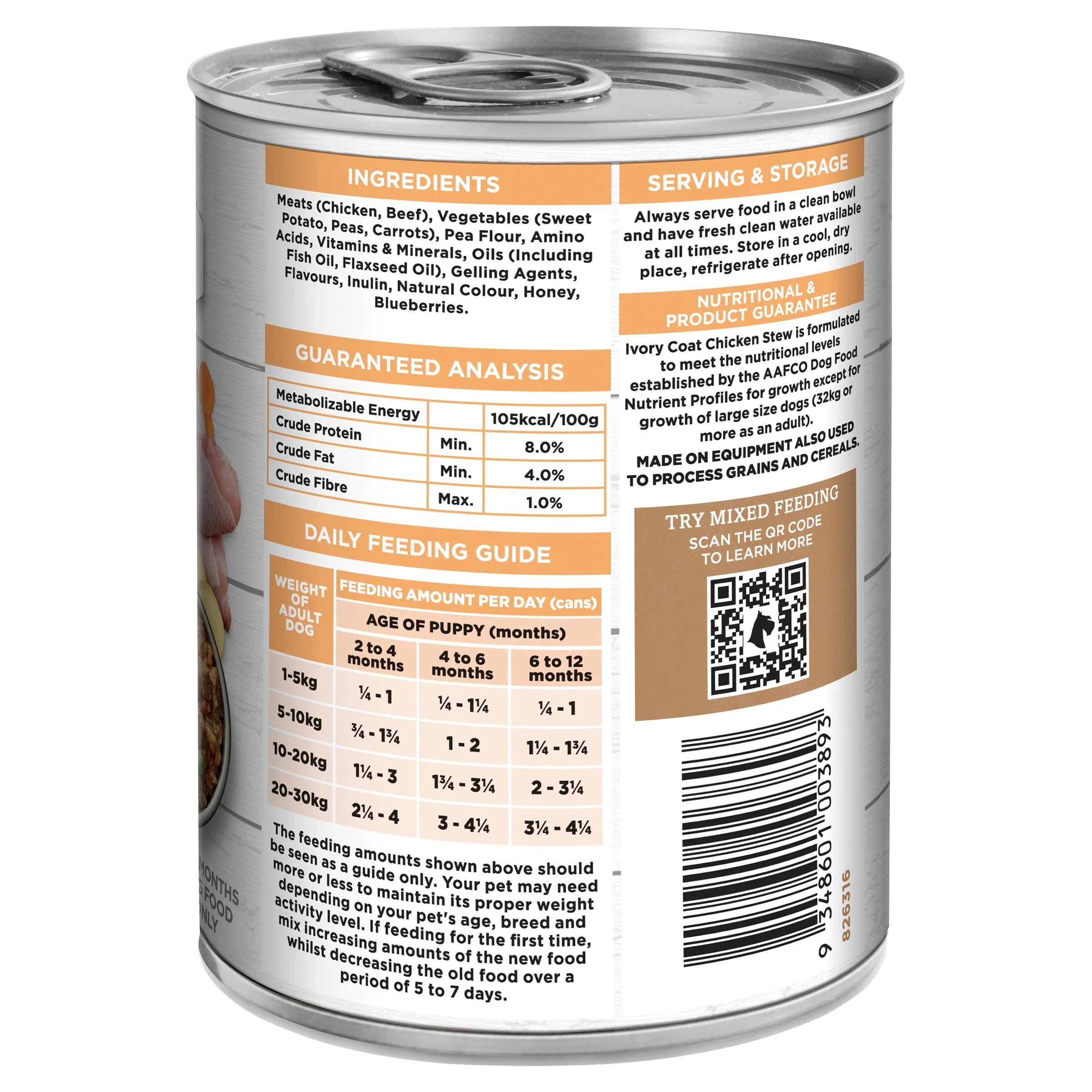 Ivory Coat Grain Free Chicken Stew Puppy Wet Food 400g - Image 3