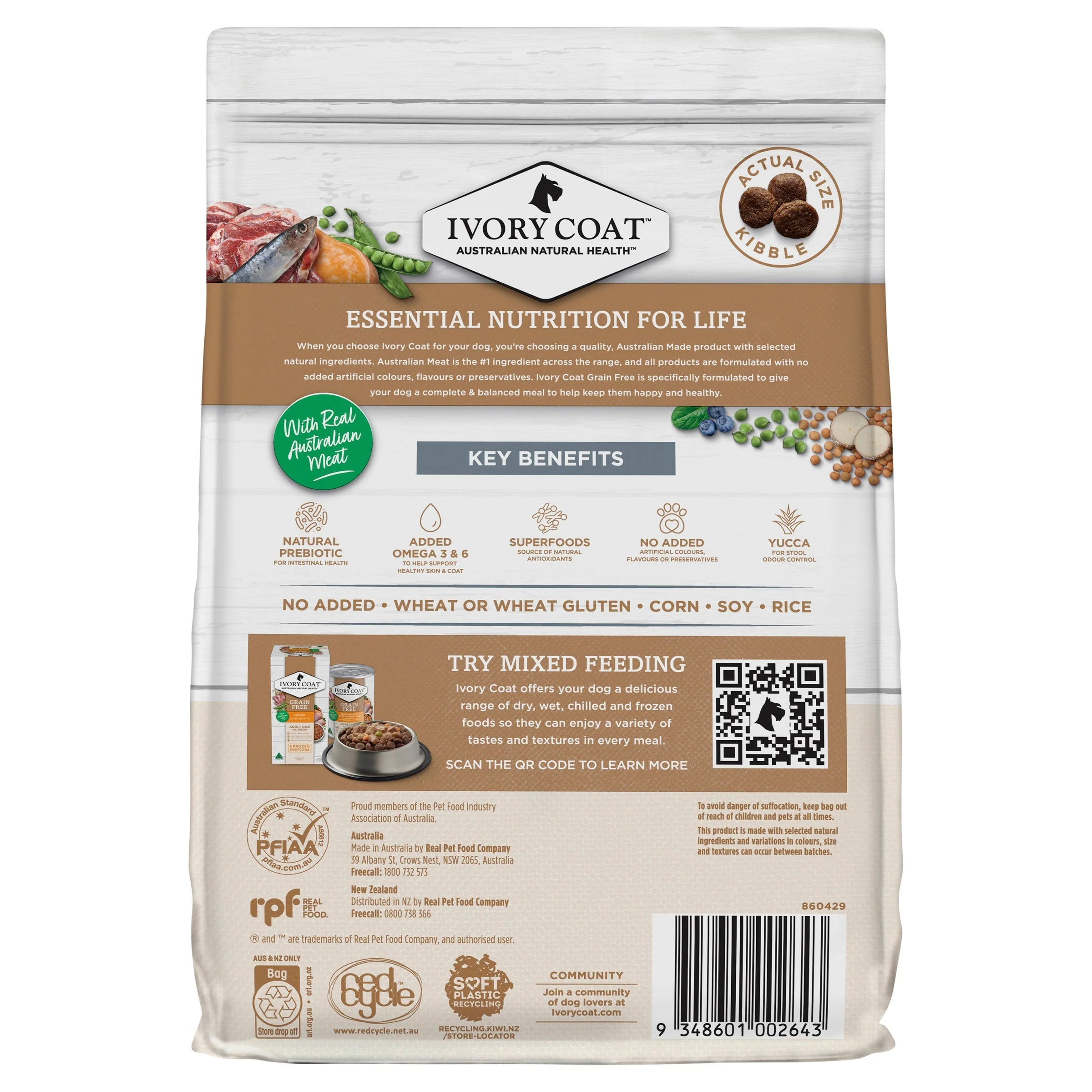 Ivory Coat Grain Free Lamb and Sardine Adult Dog Dry Food 2kg - Image 2