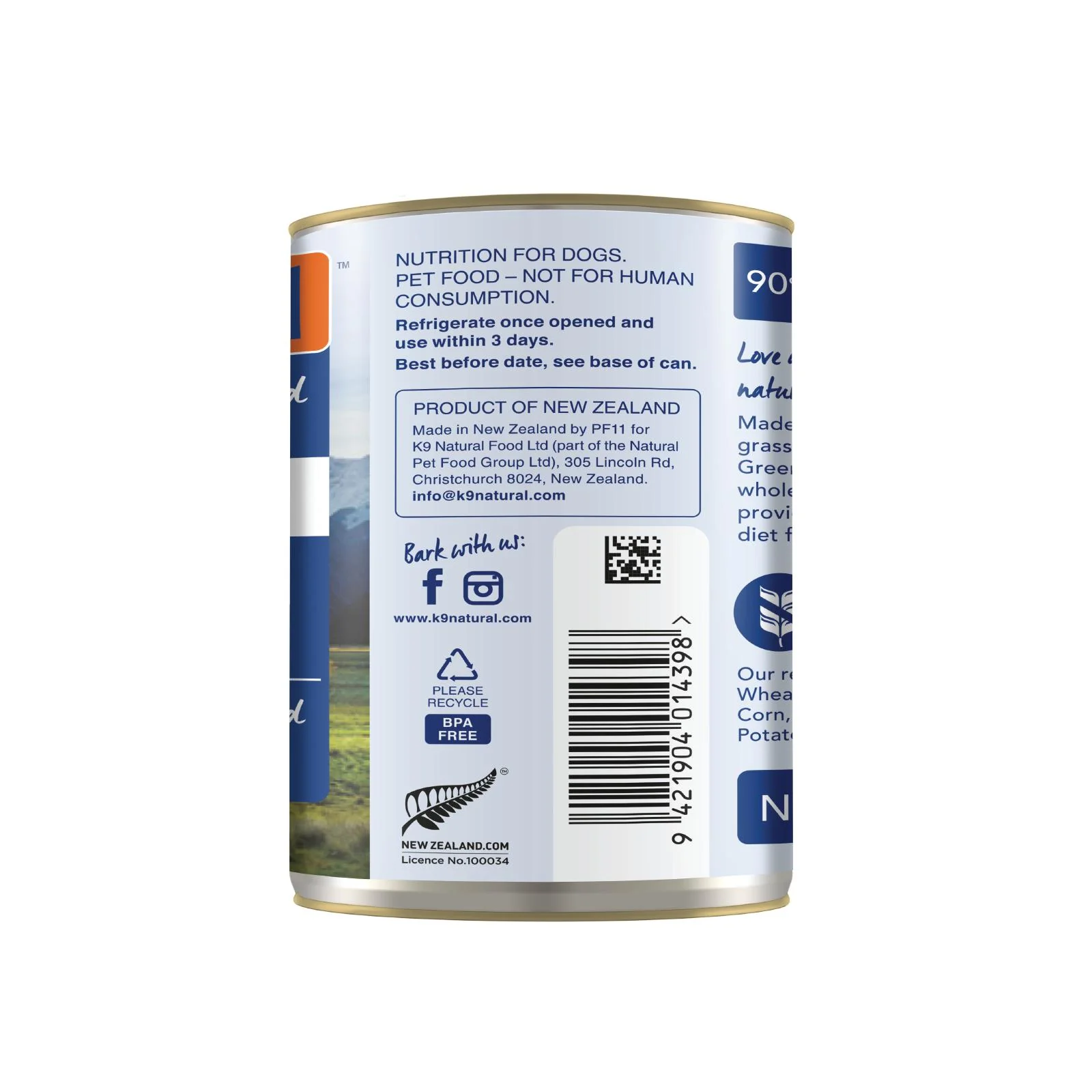 K9 Natural Beef Feast Wet Dog Food 370g x 12 - Image 4