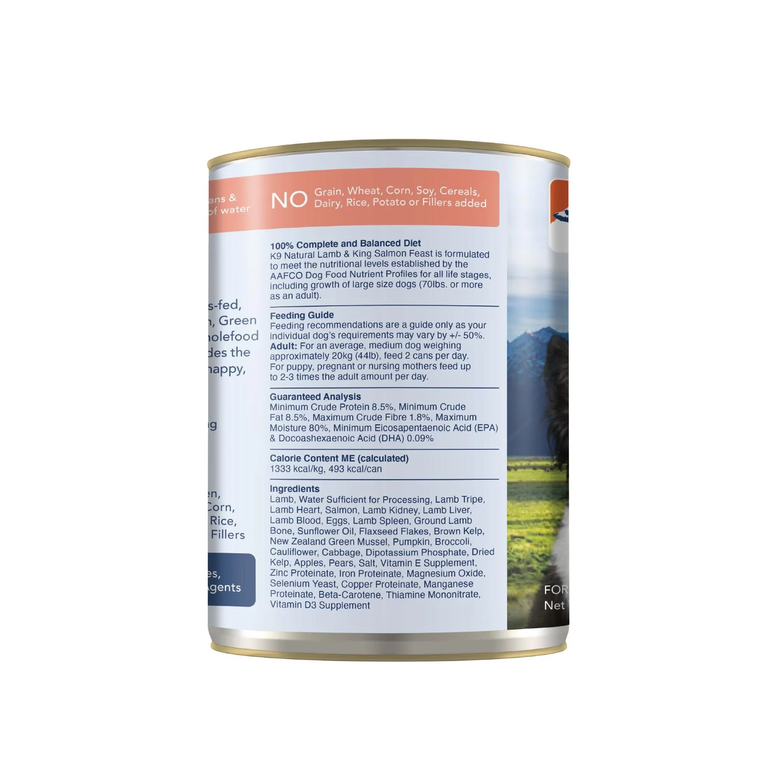 K9 Natural Lamb and King Salmon Feast Wet Dog Food 370g - Image 4