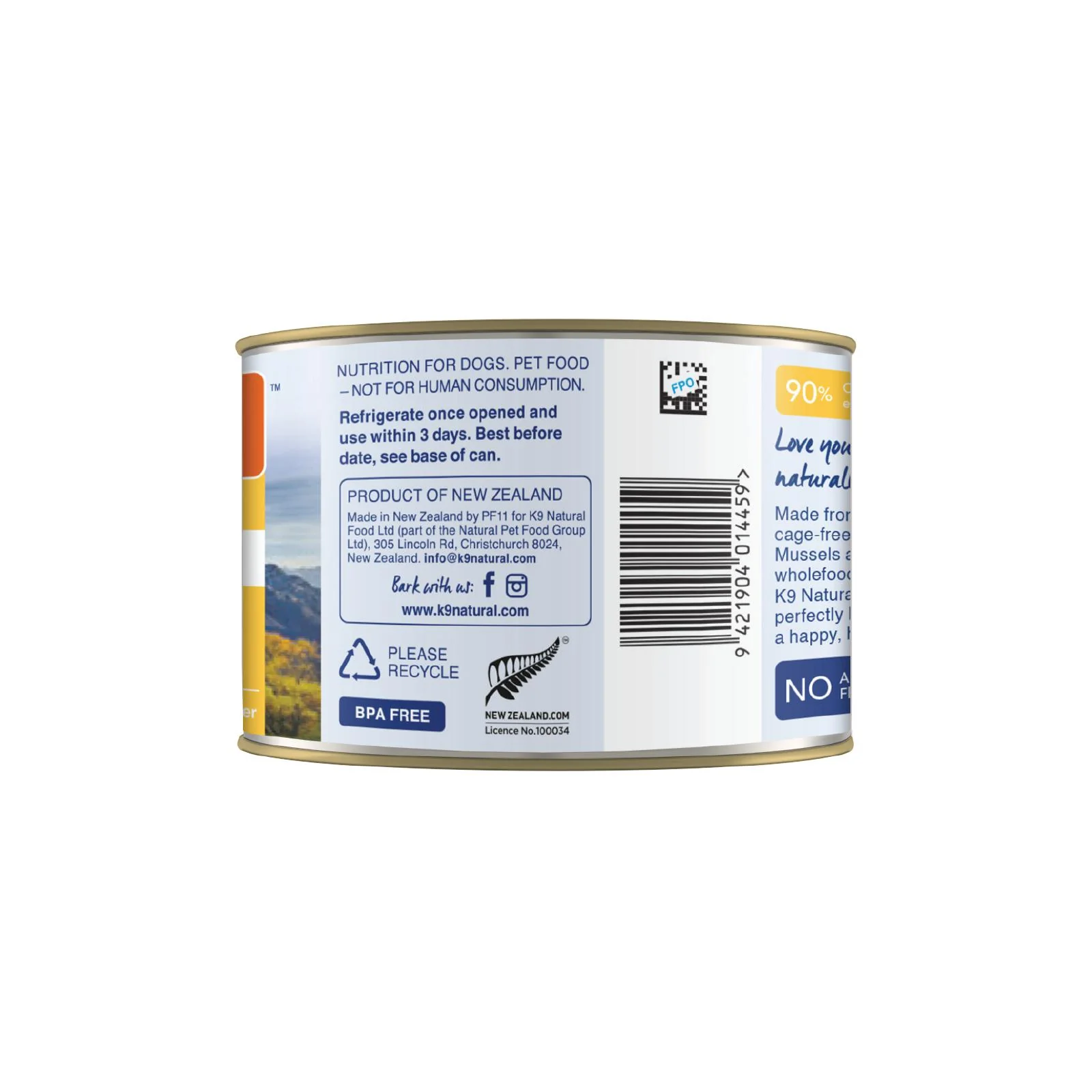 K9 Natural Chicken Feast Wet Dog Food 170g x 12 - Image 4