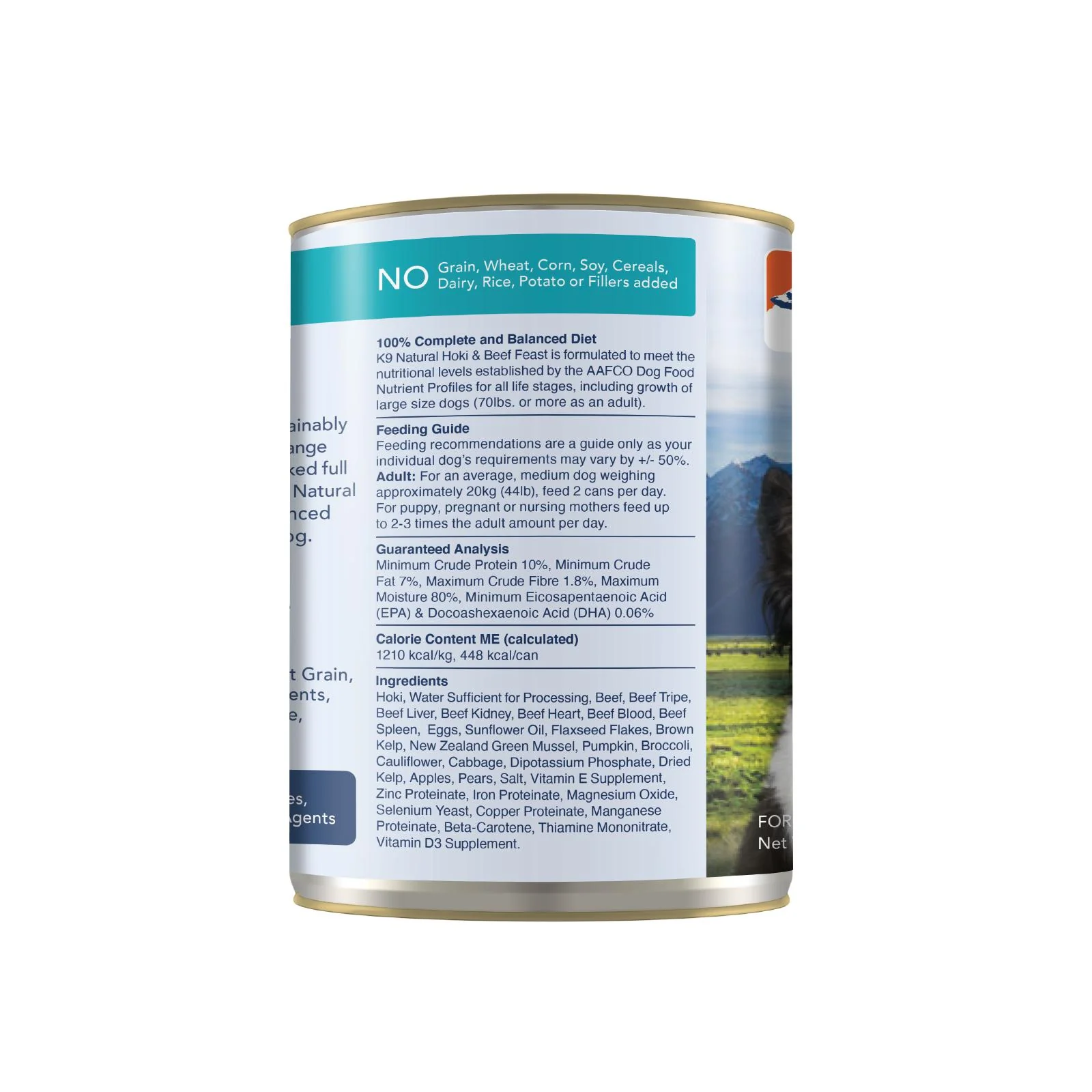 K9 Natural Hoki and Beef Feast Wet Dog Food 370g x 12 - Image 3