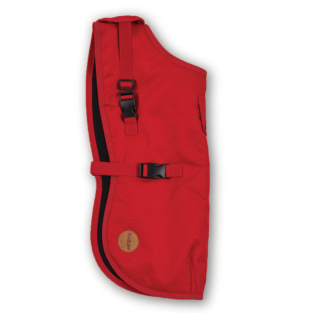 Kazoo Apparel Adventure Coat with Harness Hatch Red Extra Large 66cm