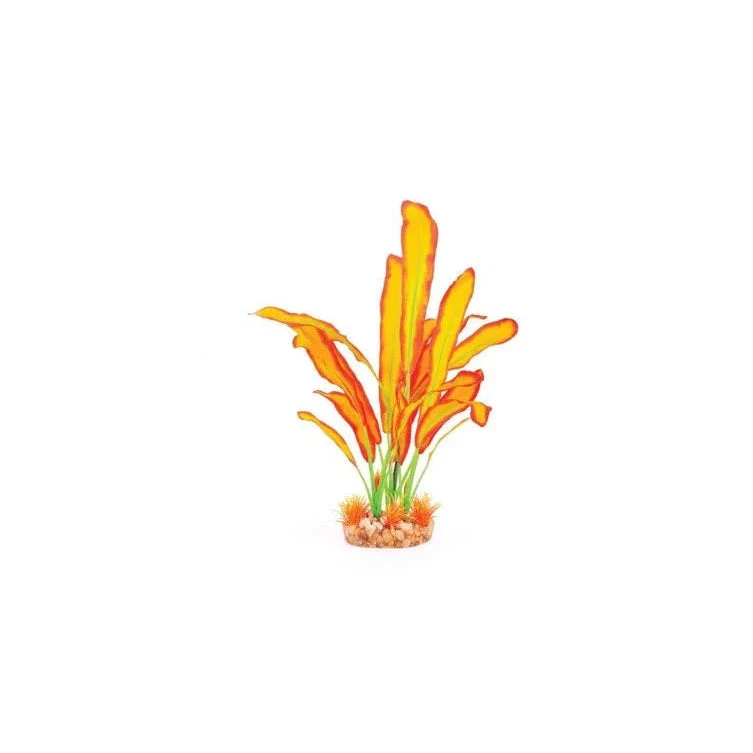 Kazoo Aquarium Artificial Plant Purple or Orange Silk with Thin Leaves Large - Image 3