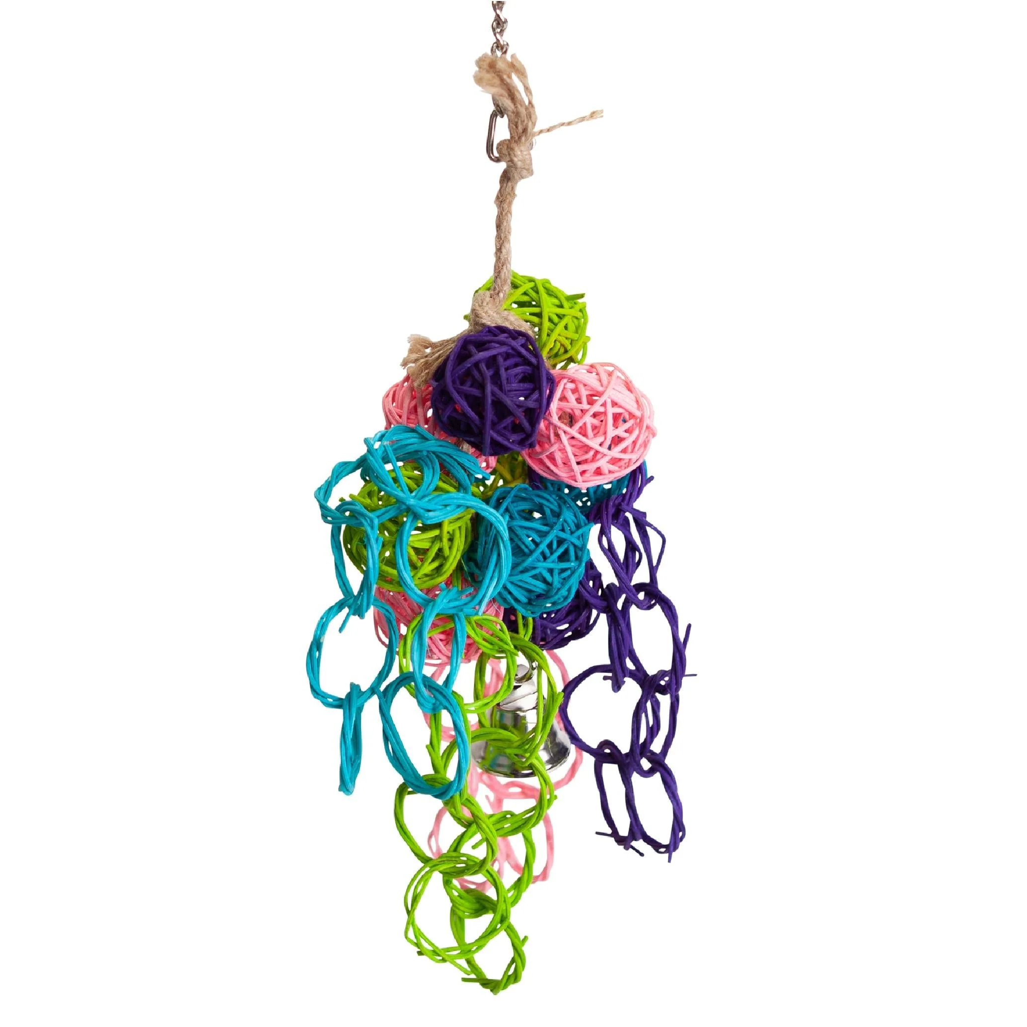 Kazoo Bird Toy Wicker Ball Bouquet Large - Image 2