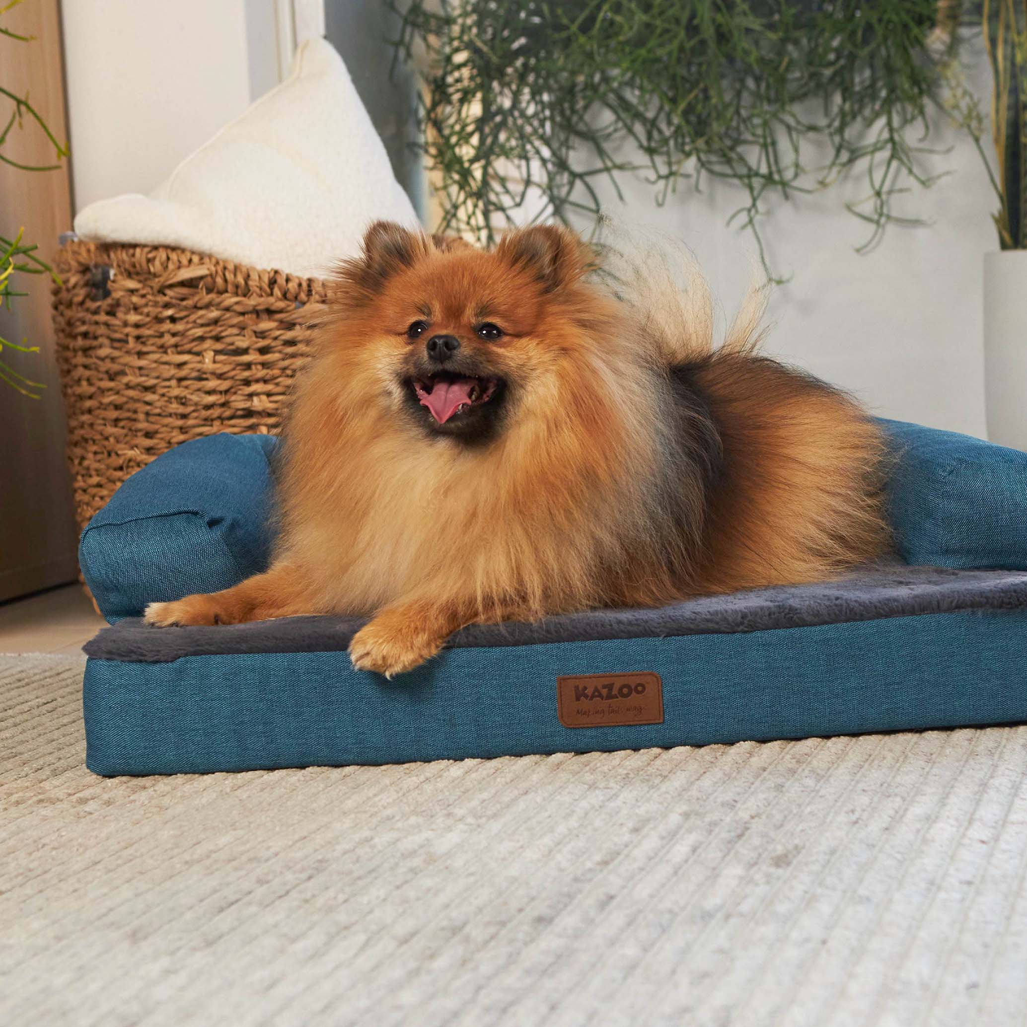 Kazoo Boudoir Large Teal Dog Bed - Image 4