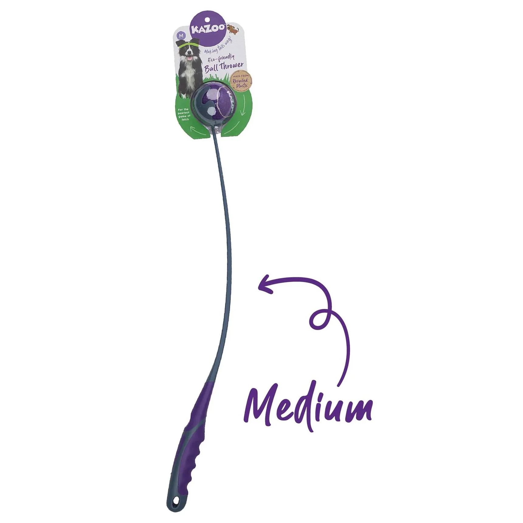 Kazoo Eco Friendly Ball Thrower Dog Toy Medium