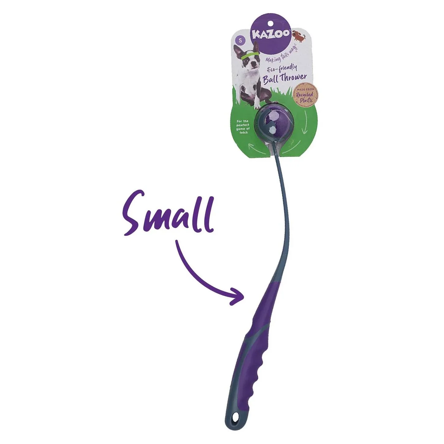 Kazoo Eco Friendly Ball Thrower Dog Toy Small