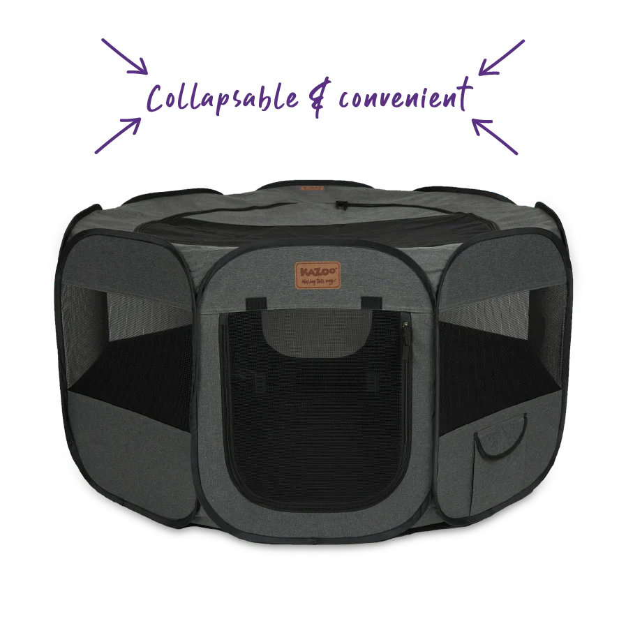 Kazoo Premium Pop Up Canvas Playpen Large Grey - Image 5