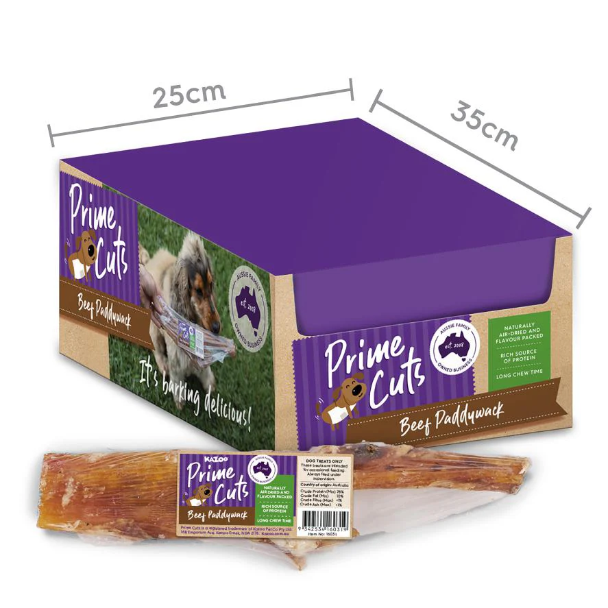 Kazoo Prime Cuts Beef Paddywack Dog Treat x20 - Image 2