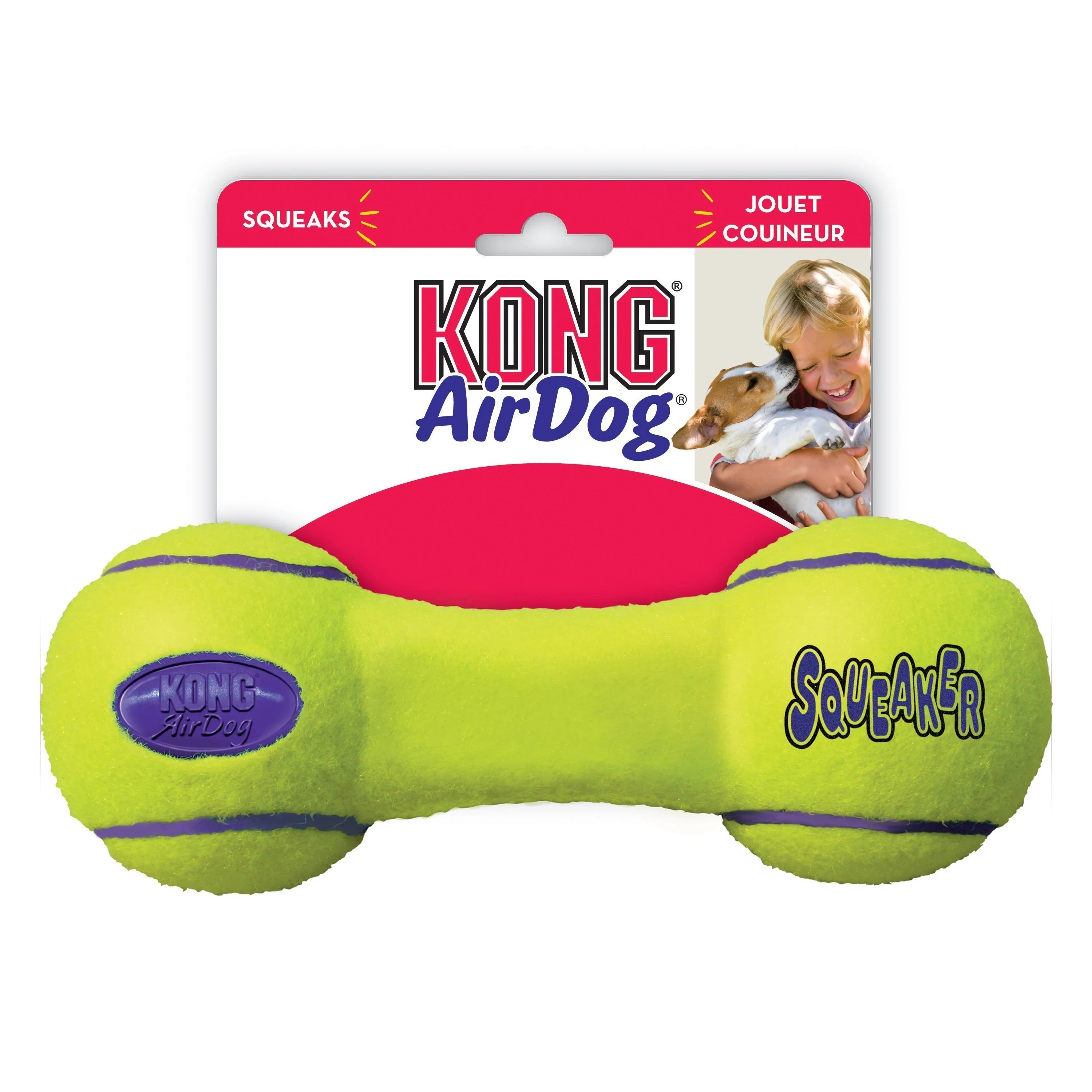 KONG Airdog Squeaker Dumbbell Medium Dog Toy - Image 2